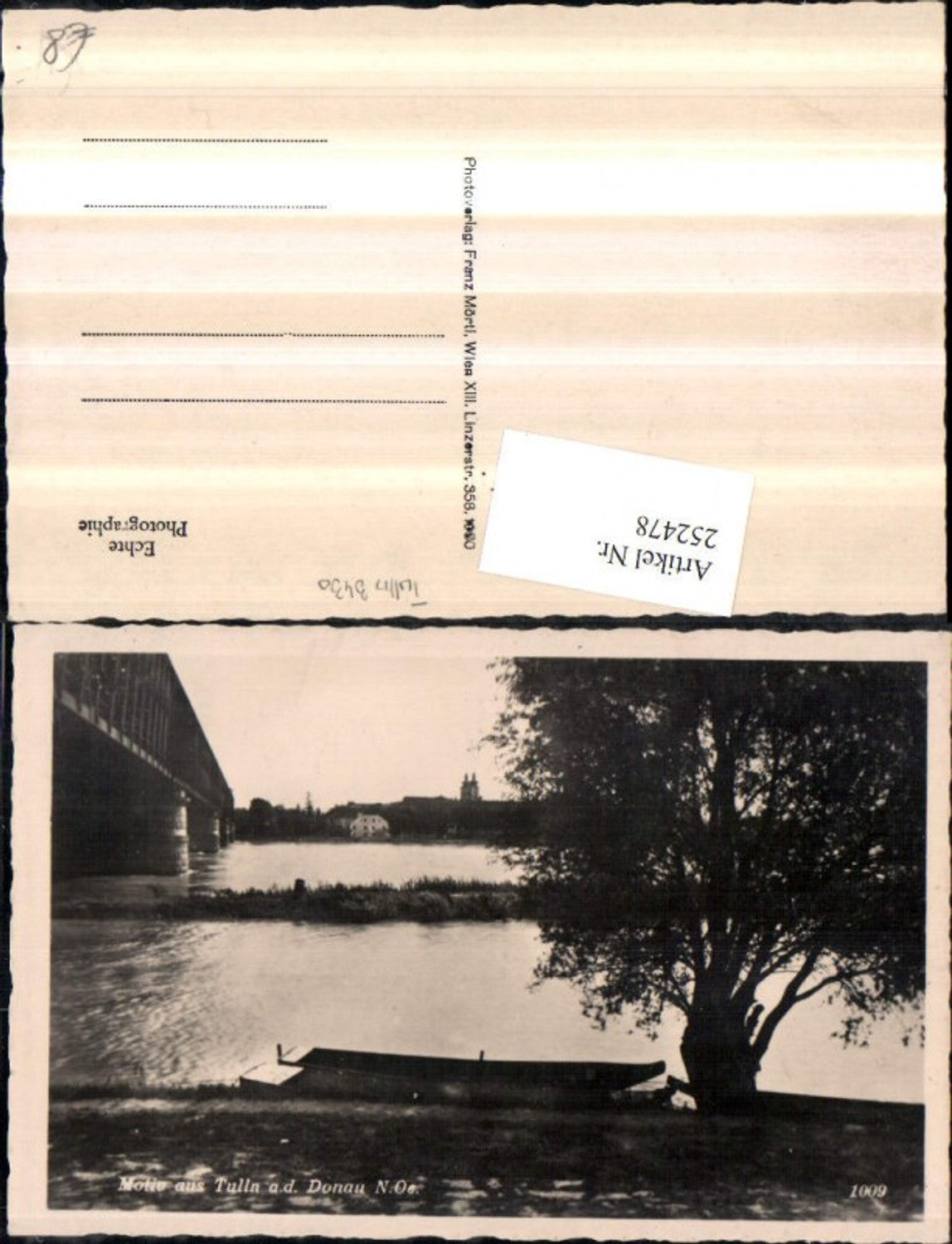252478,Tulln an d. Donau Partie Brücke Ruderboot