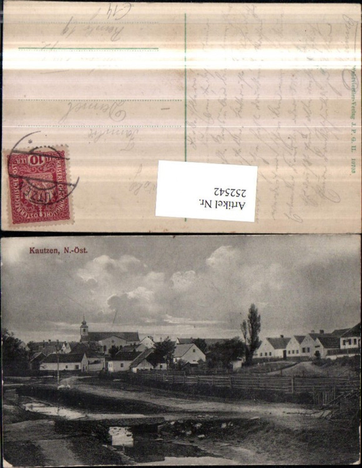 252542,Kautzen Teilansicht Kirche Holzzaun