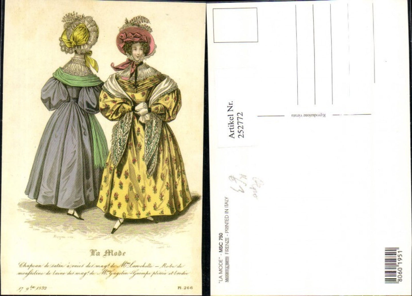 252772,Künstler Repro AK La Mode Frauen m. Hüten Hutmode Kleider Tücher Pompös