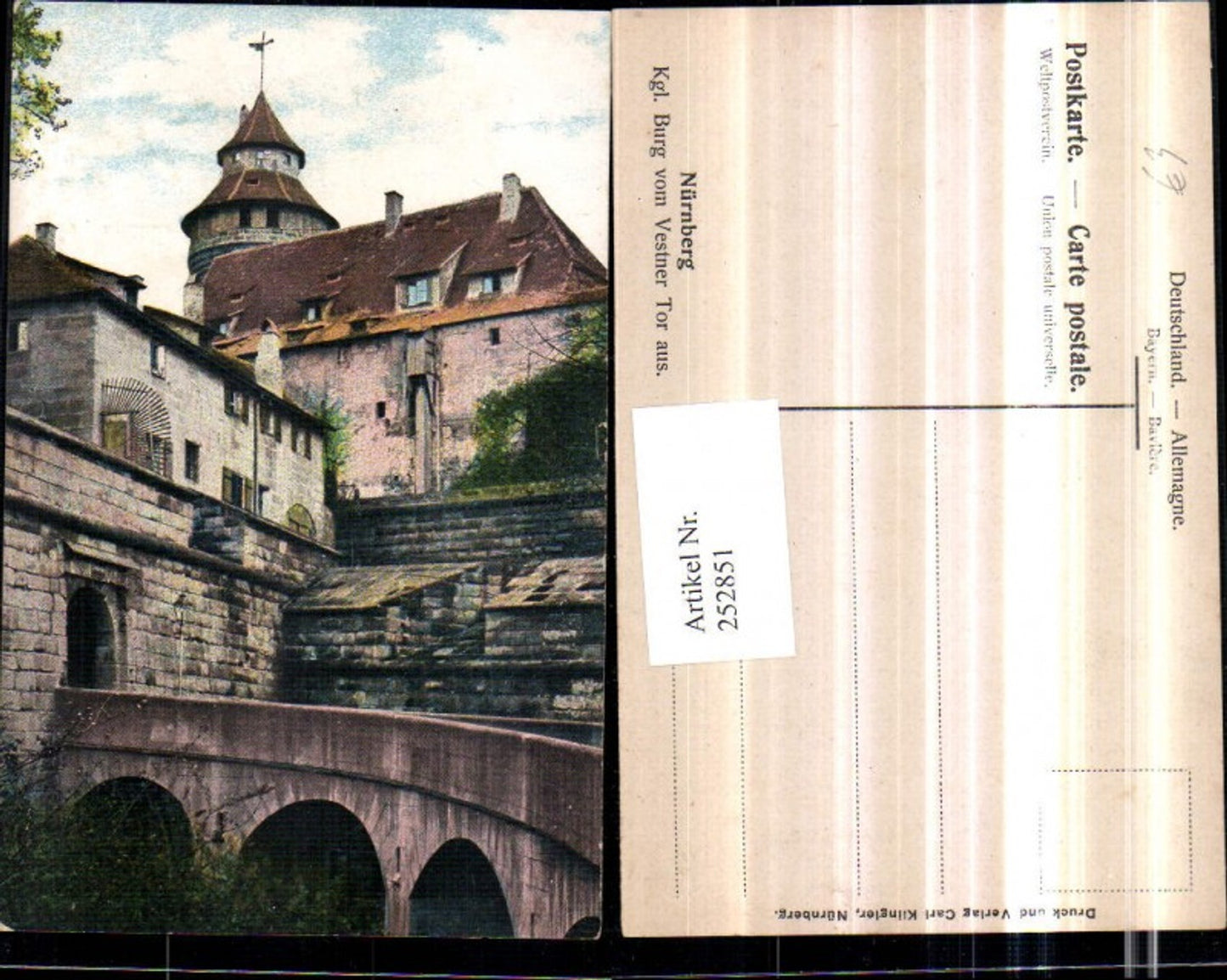 252851,Nürnberg Königliche Burg vom Vestner Tor aus