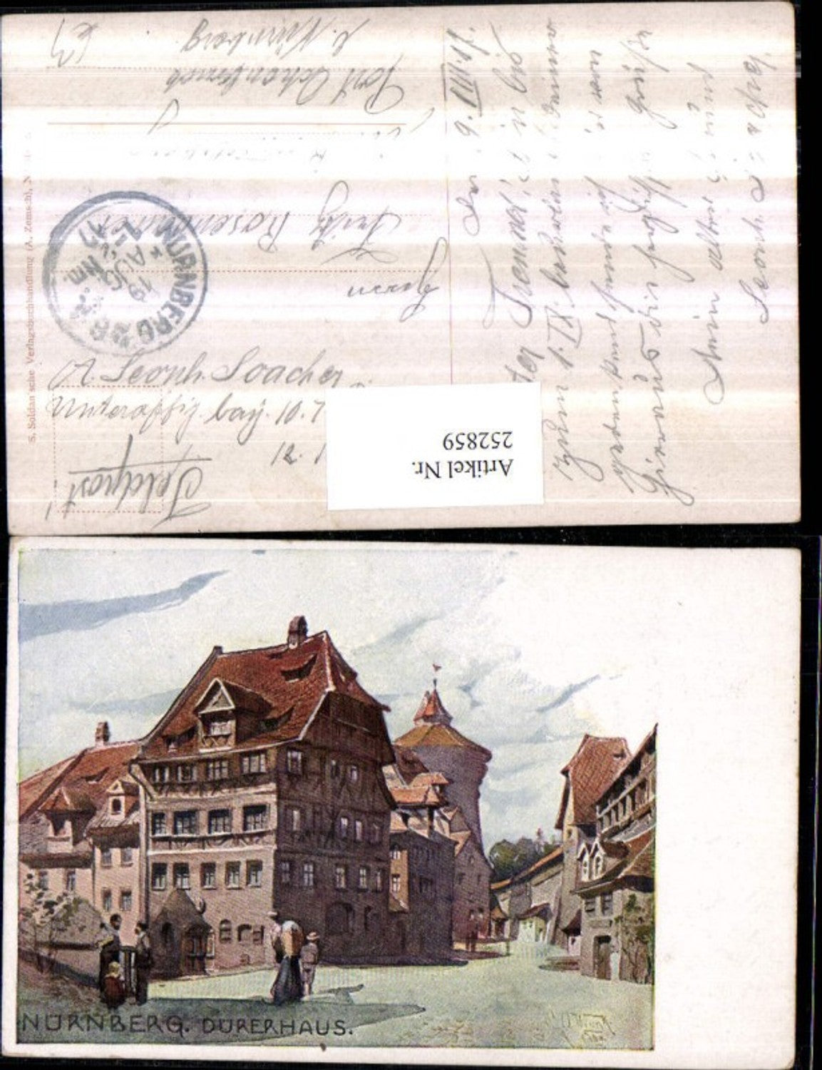 252859,Künstler AK Nürnberg Dürerhaus Straßenansicht
