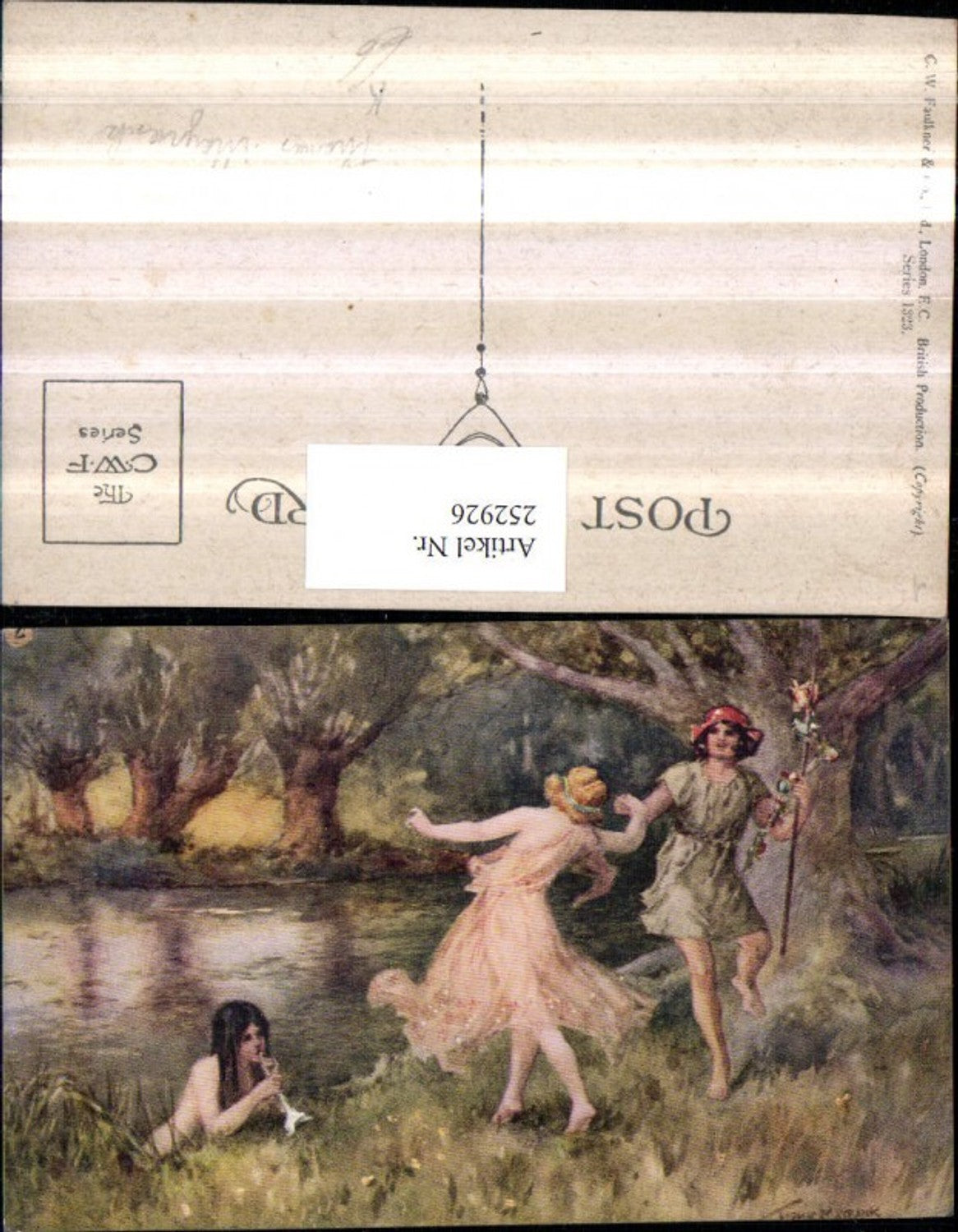 252926,Künstler AK Thomas Mayrank Frau m. Kleid Mann m. Stock Tanz tanzen