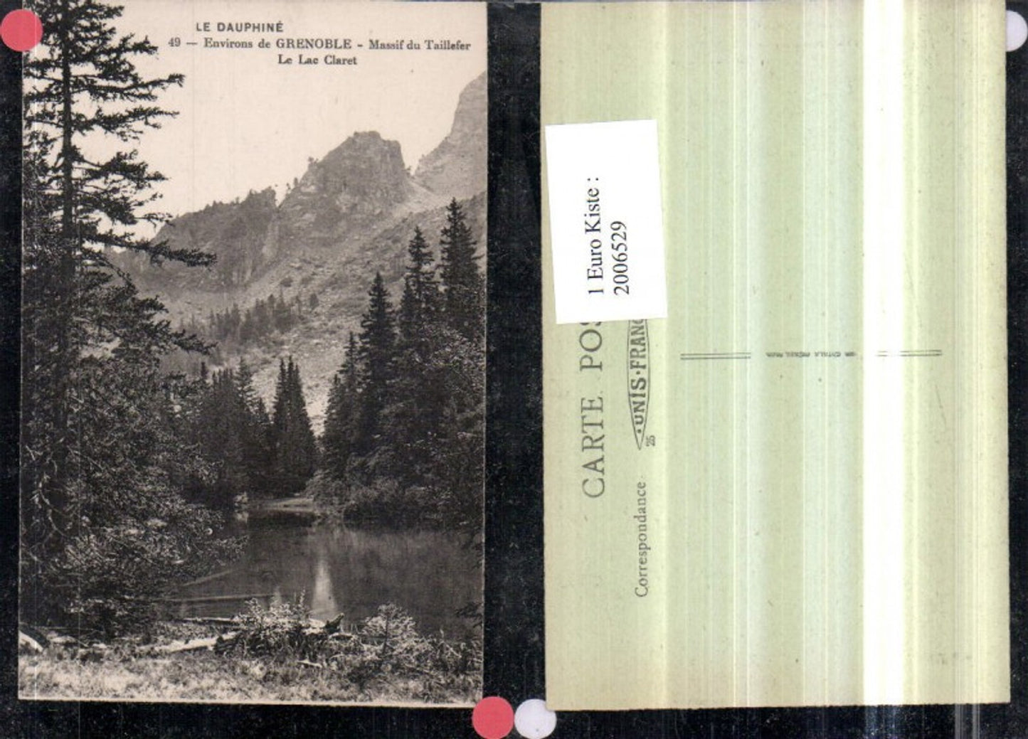 2006529,Le Dauphine Environs de Grenoble Massif du Taillefer Le Lac Claret Bergkulisse Partie