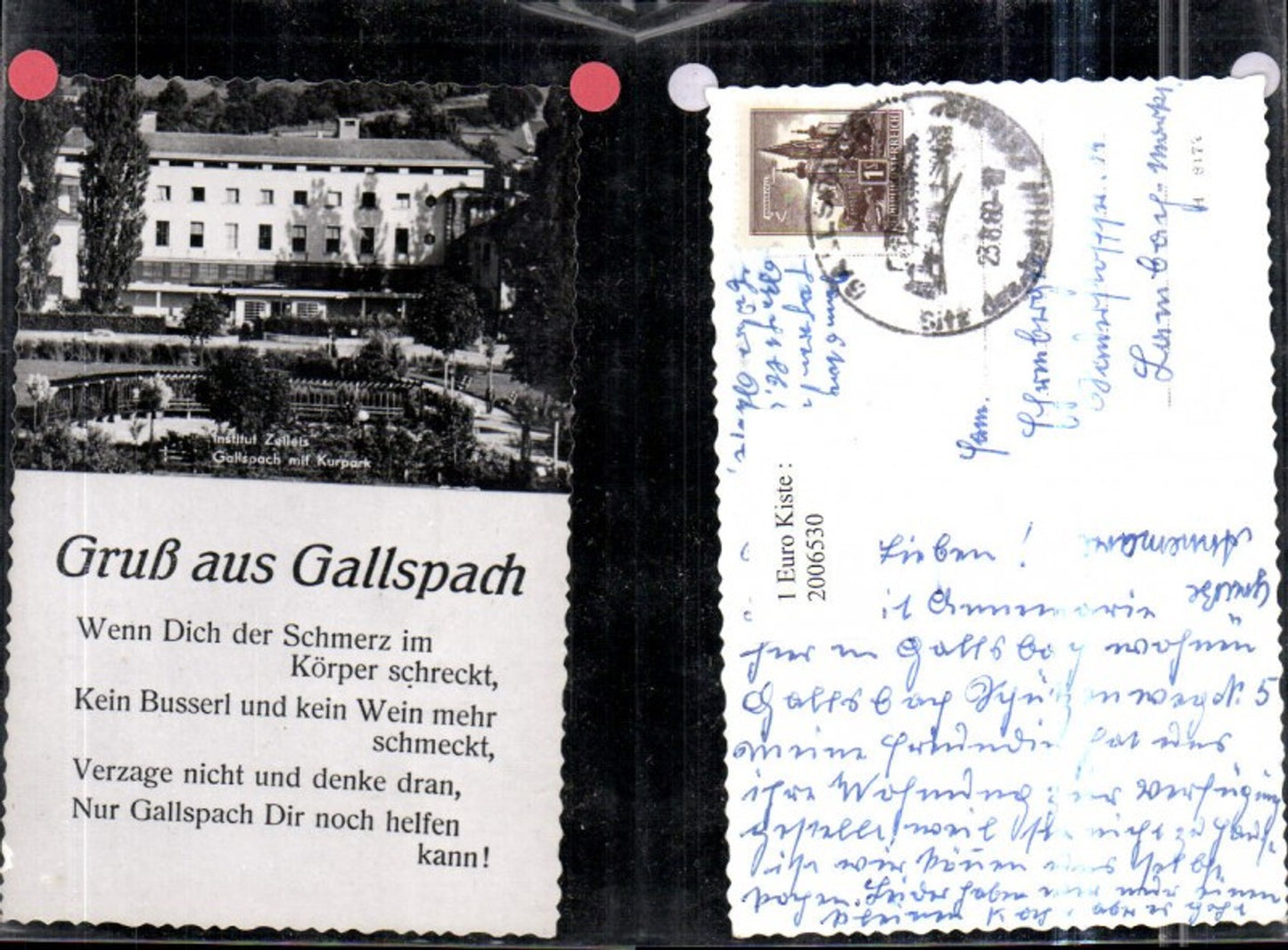 2006530,Gruß aus Gallspach Institut Zeileis m. Kurpark Gedicht Spruch