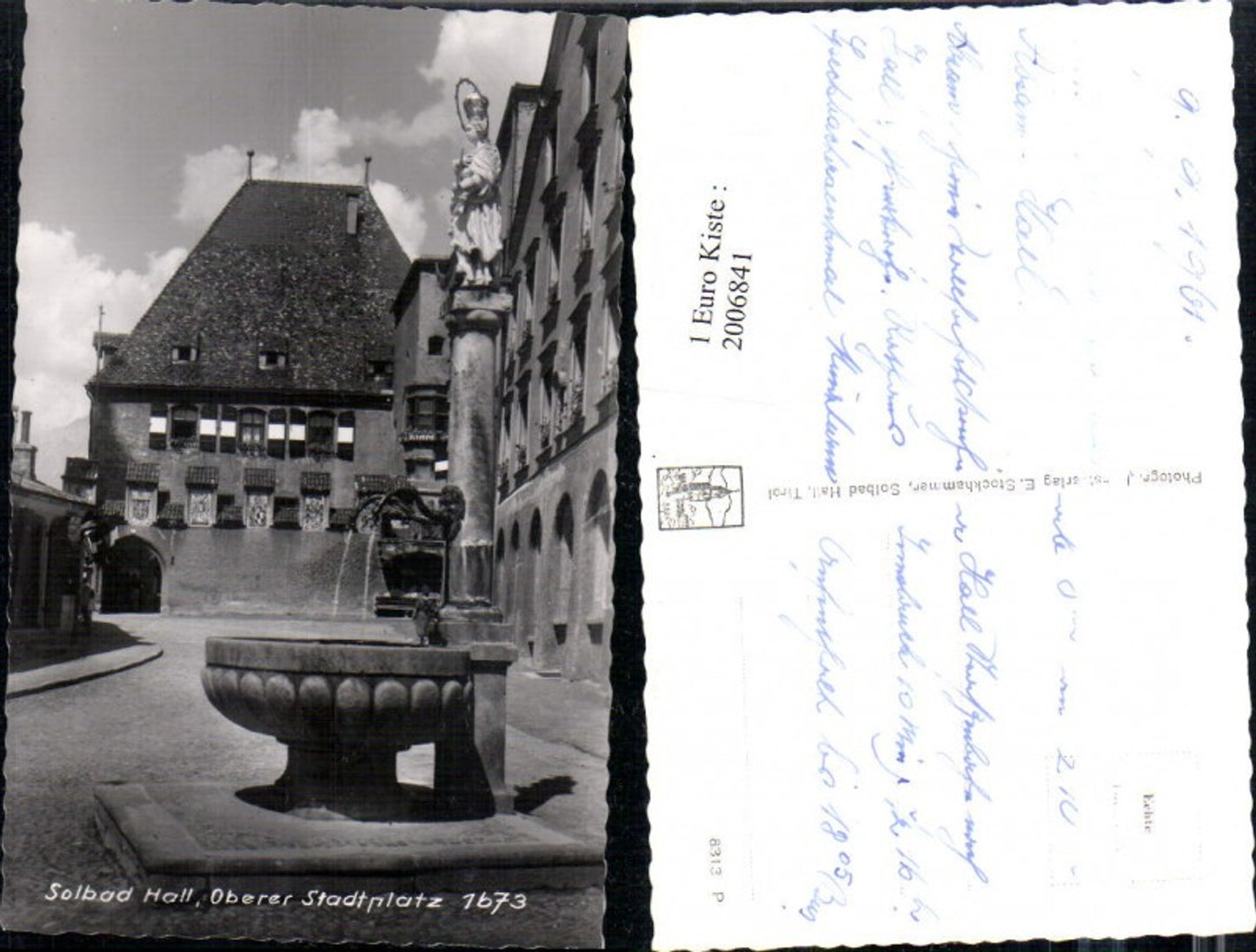 2006841,Bad Hall Oberer Stadtplatz Rathaus Brunnen