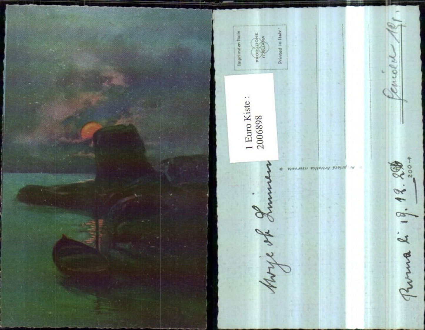 2006898,Landschaft Brandung Felsen Sonnenuntergang Ruderboot