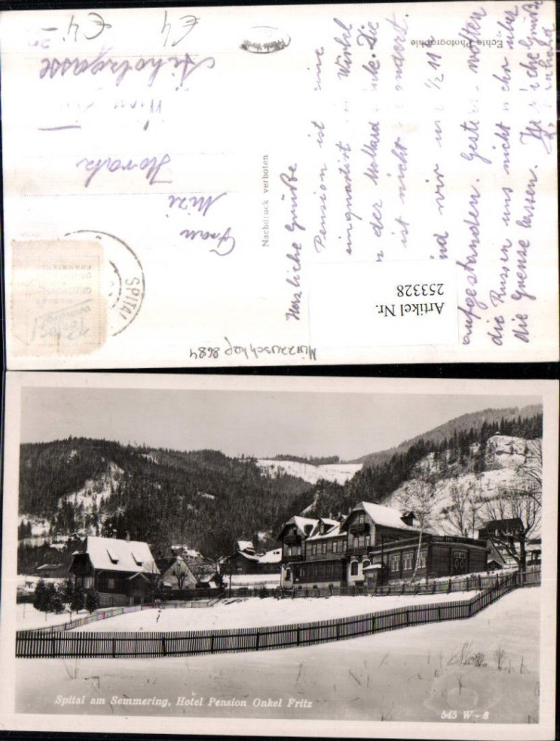 Alte Ansichtskarte – Old Postcard