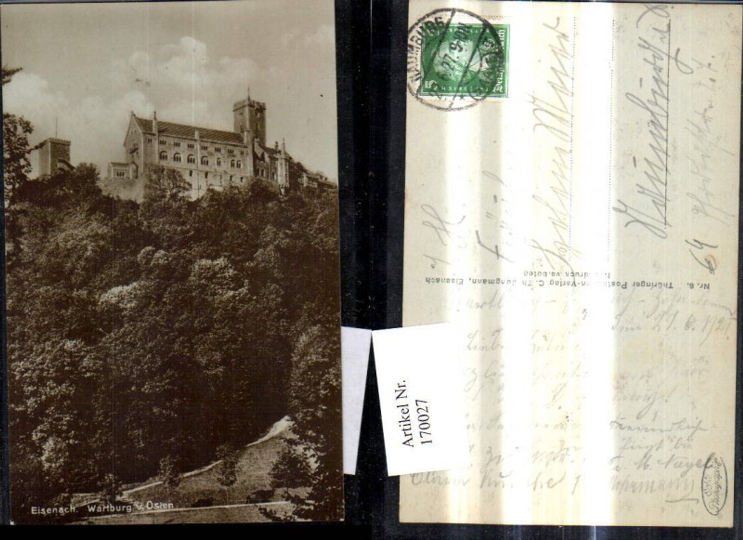 170027,Eisenach Burg Schloss Wartburg v. Osten