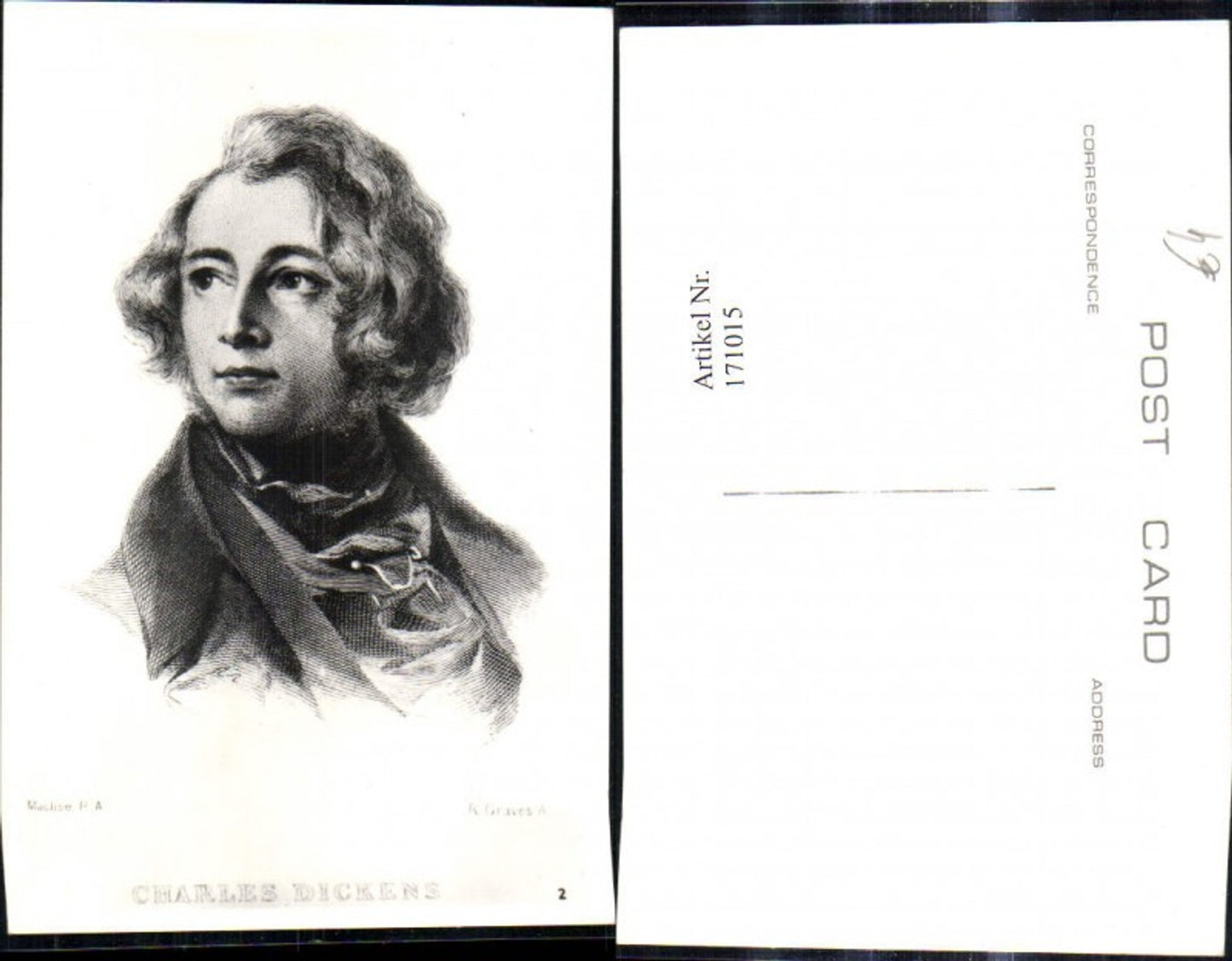 171015,Künstler Ak R. Graves Charles Dickens Schriftsteller