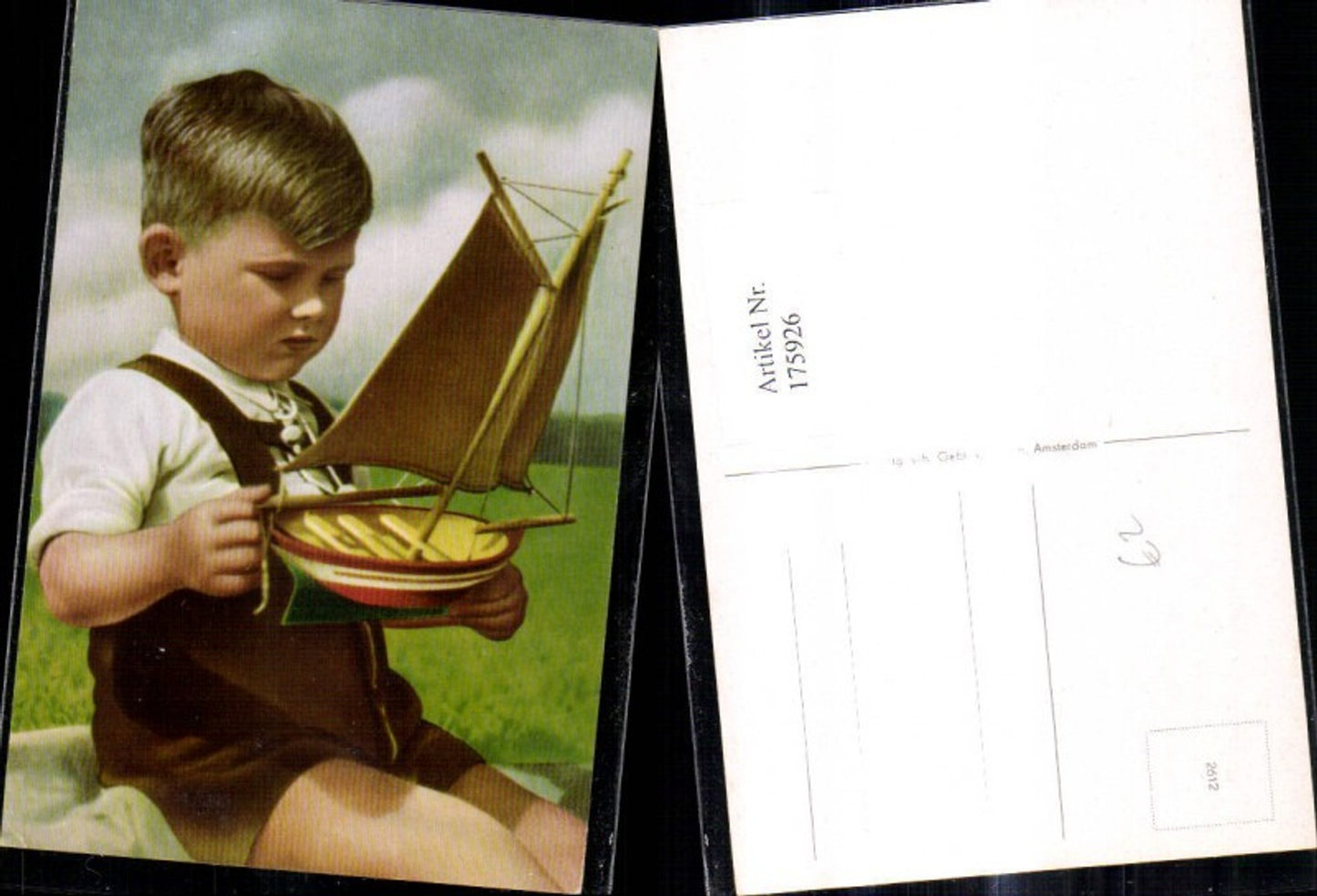 175926, Child boy with toy sailboat, boat, toy boat