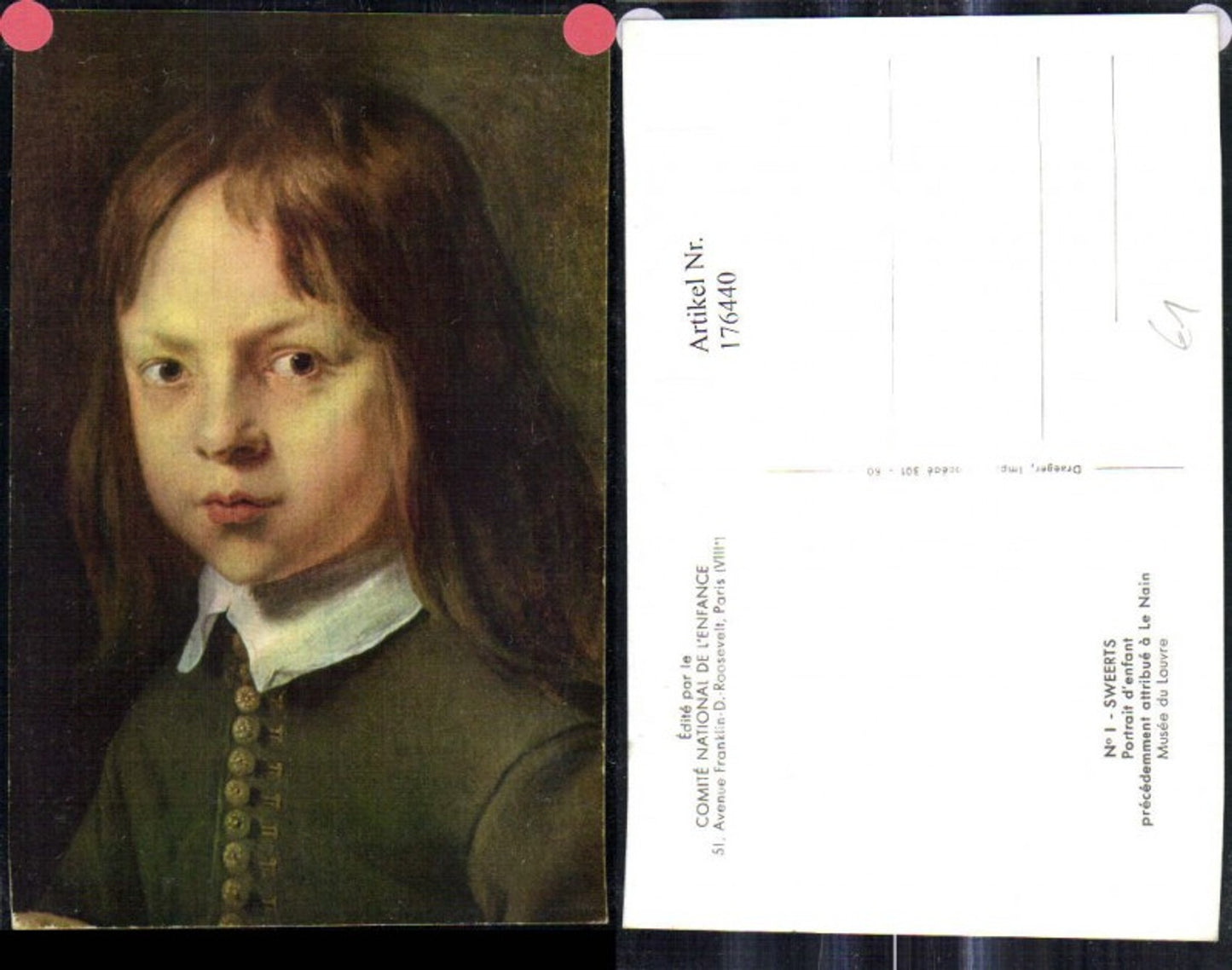 176440,Artist Ak Sweerts Portrait of a child precedemment attribue to a Le Nain Bub Boy Portrait