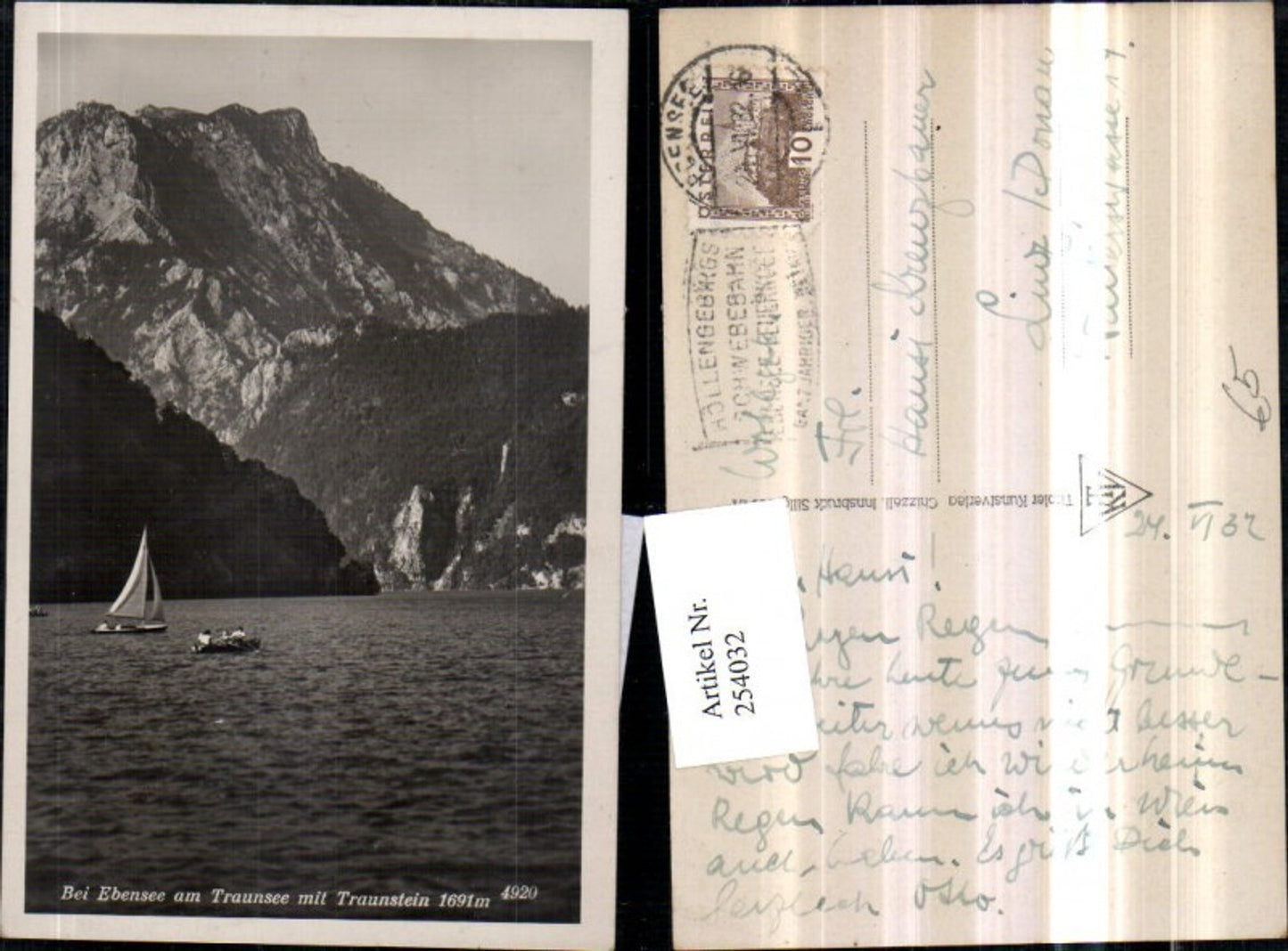 254032,Traunsee m. Traunstein Bergkulisse b. Ebensee