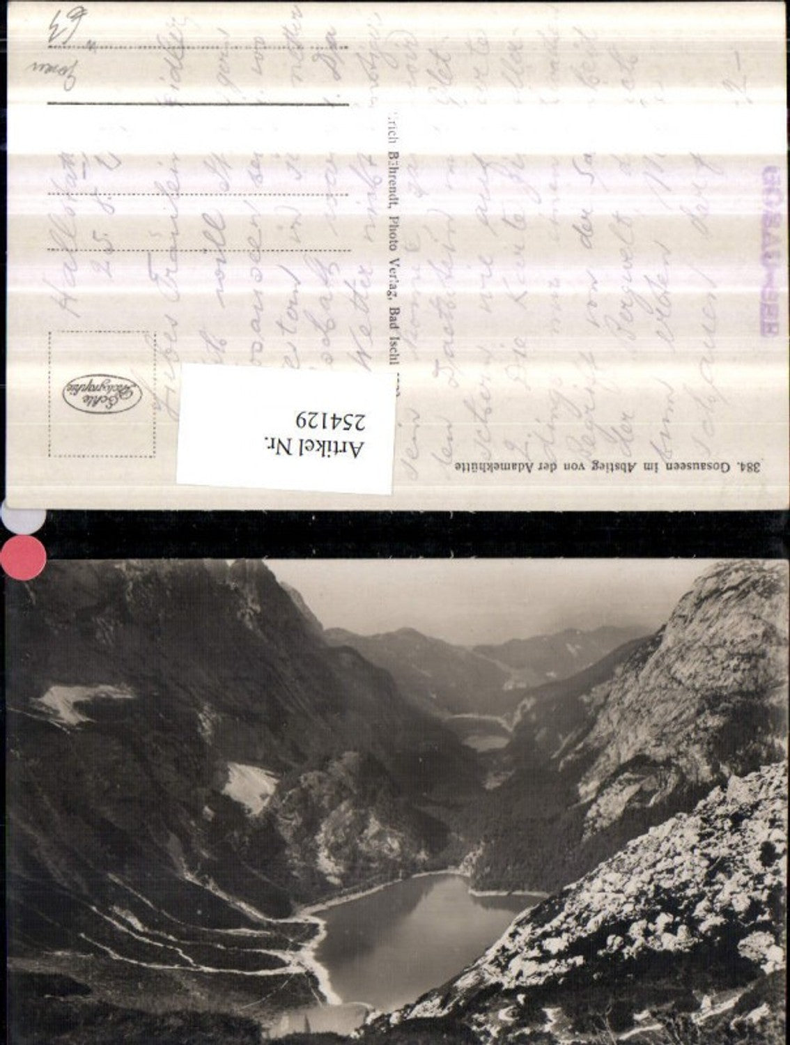 254129,Gosauseen See b. Gosau im Abstieg von d. Adamekhütte Bergkulisse