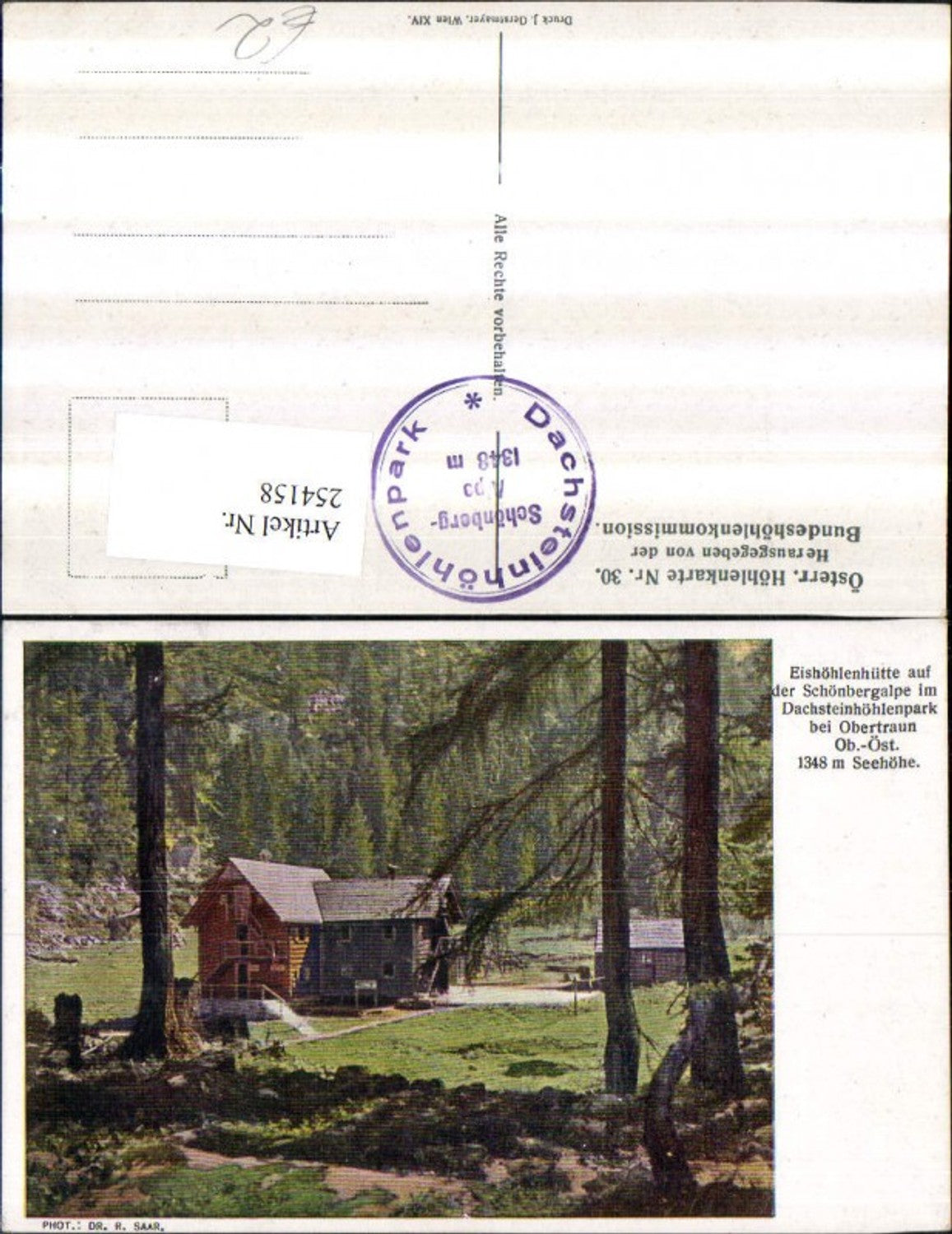 254158,Eishöhlenhütte auf der Schönbergalpe im Dachsteinhöhlenpark b. Obertraun