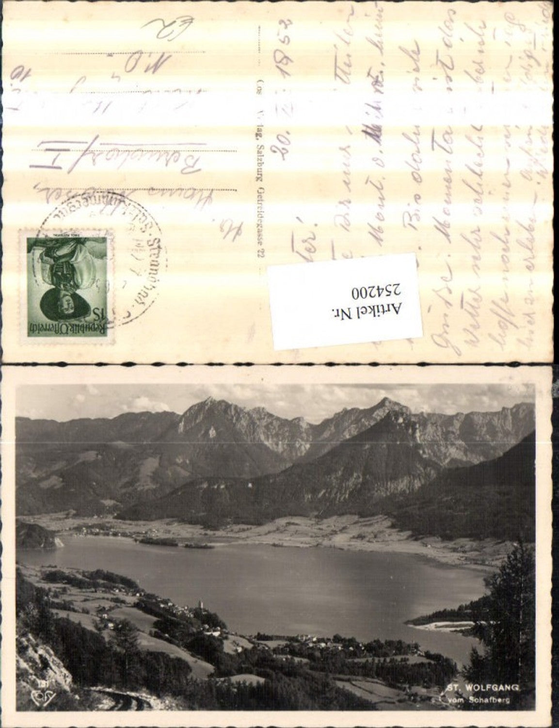 254200,St. Wolfgang Totale vom Schafberg Bergkulisse pub Cosy 131