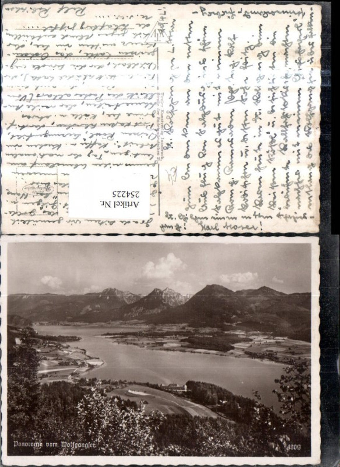 254225,Panorama vom Wolfgangsee Totale