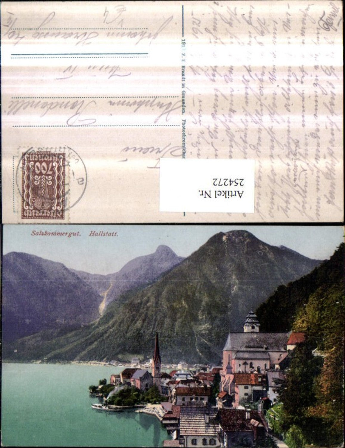 254272,Hallstatt Teilansicht Kirche pub F. E. Brandt 854