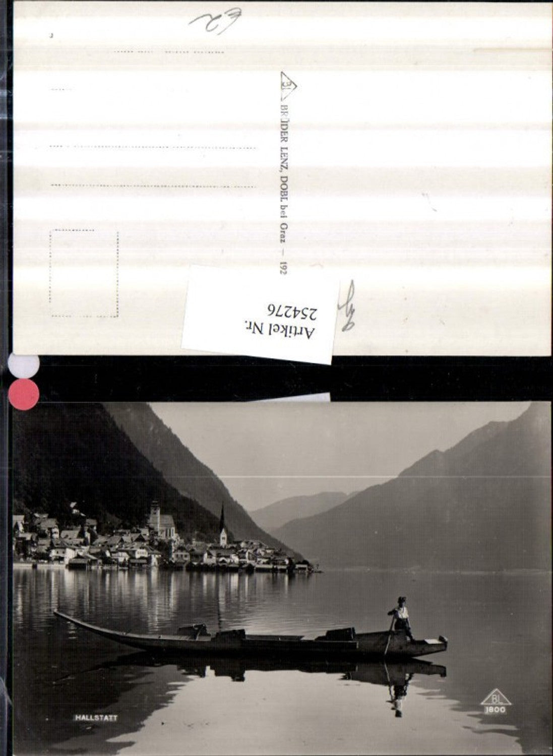 254276,Hallstatt Teilansicht Ruderboot Gondel