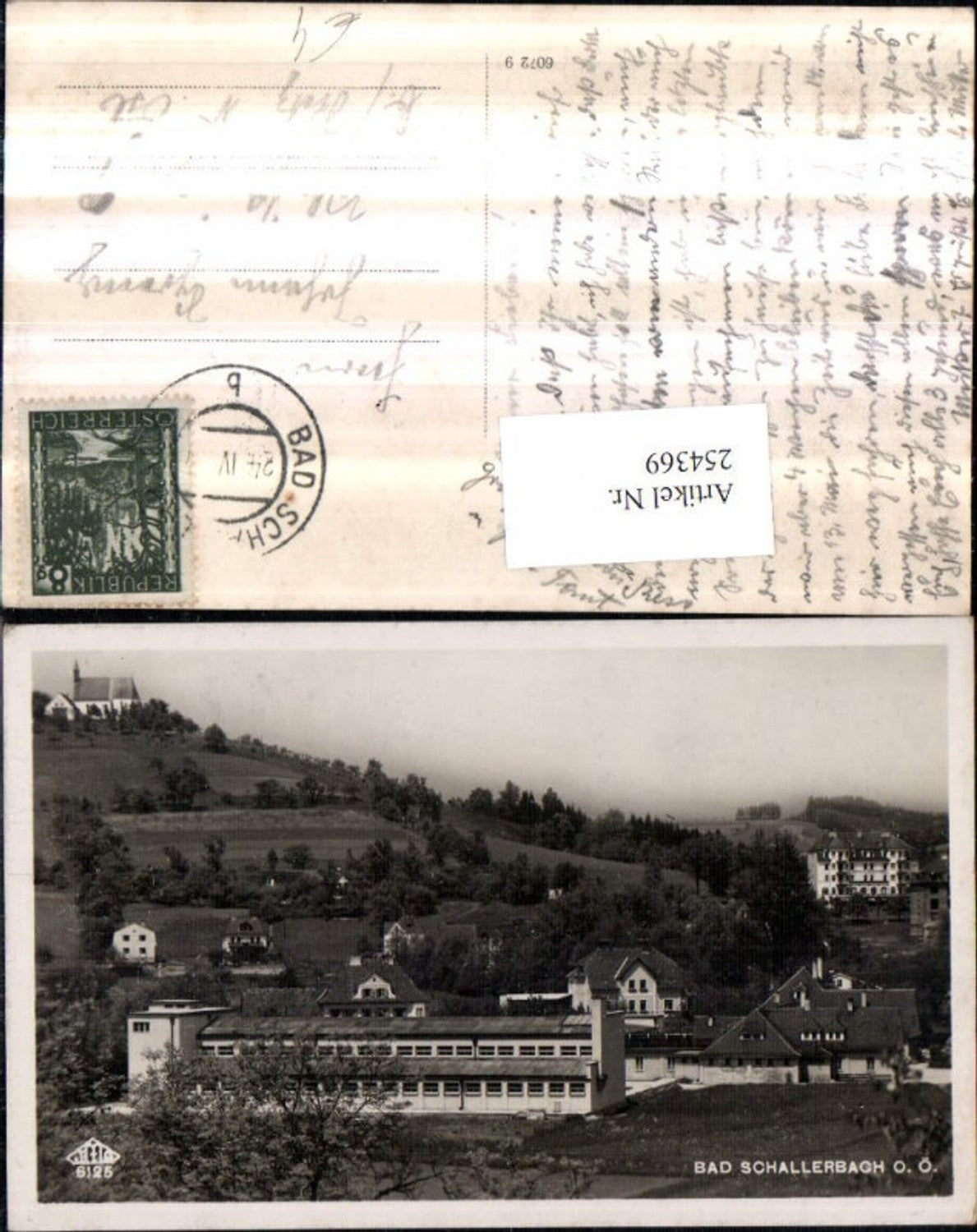 254369, Bad Schallerbach Partial view of church