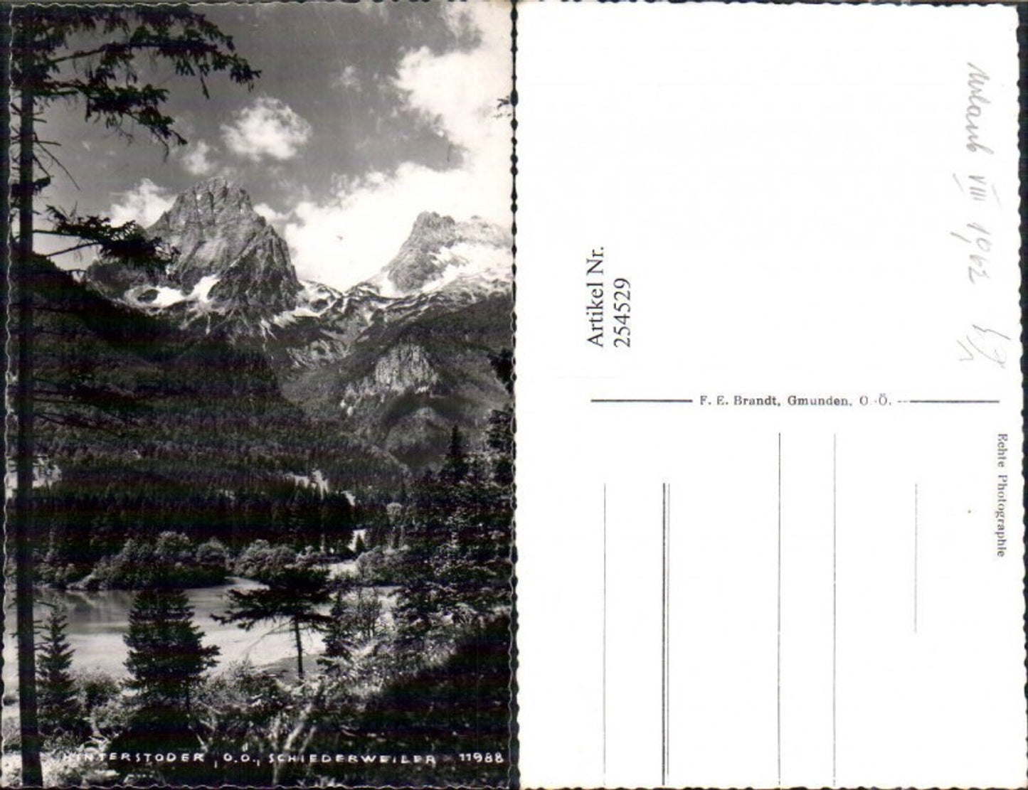 254529,Hinterstoder Schiederweiler Bergkulisse pub F. E. Brandt 11988