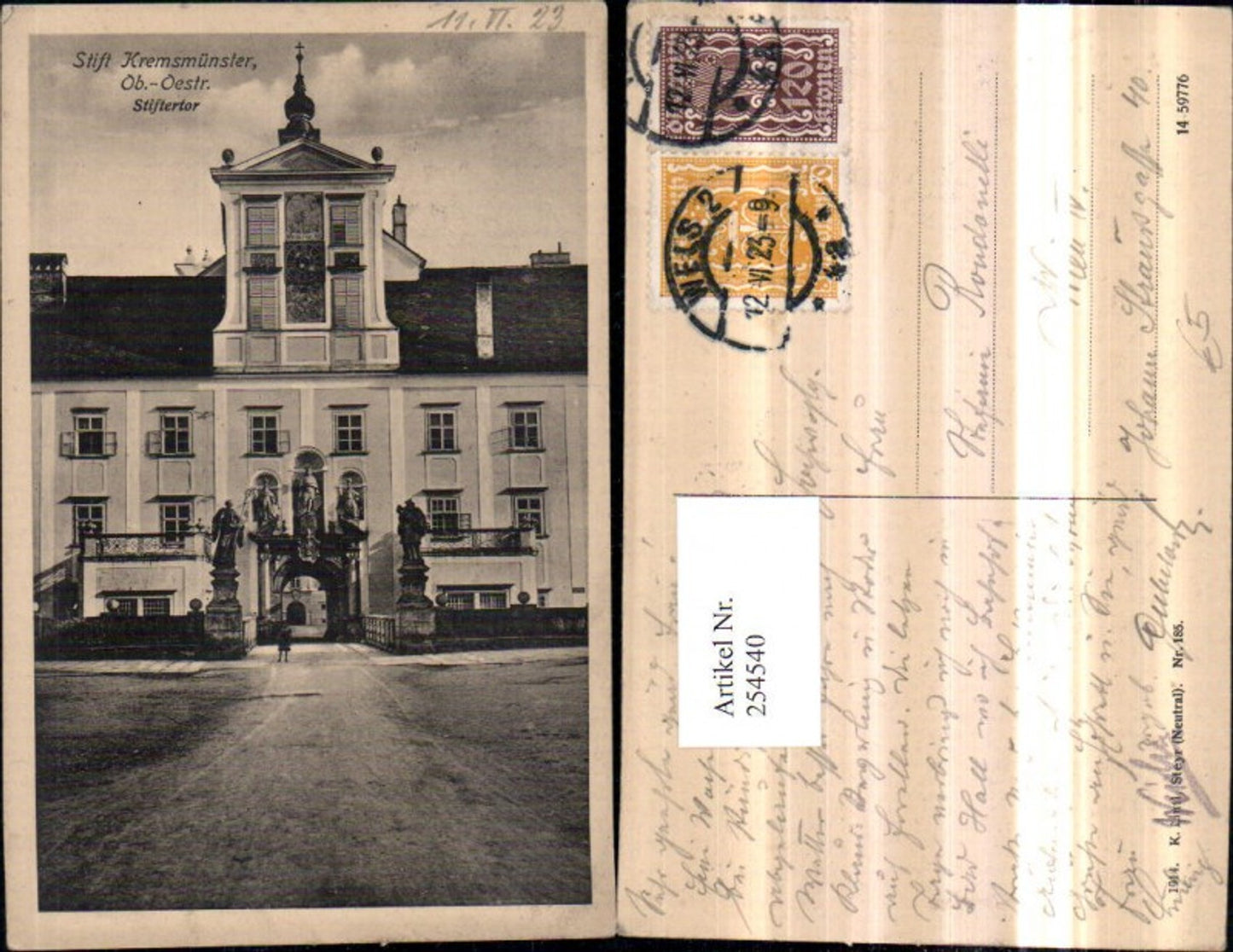 254540,Stift Kremsmünster Stiftertor Tor