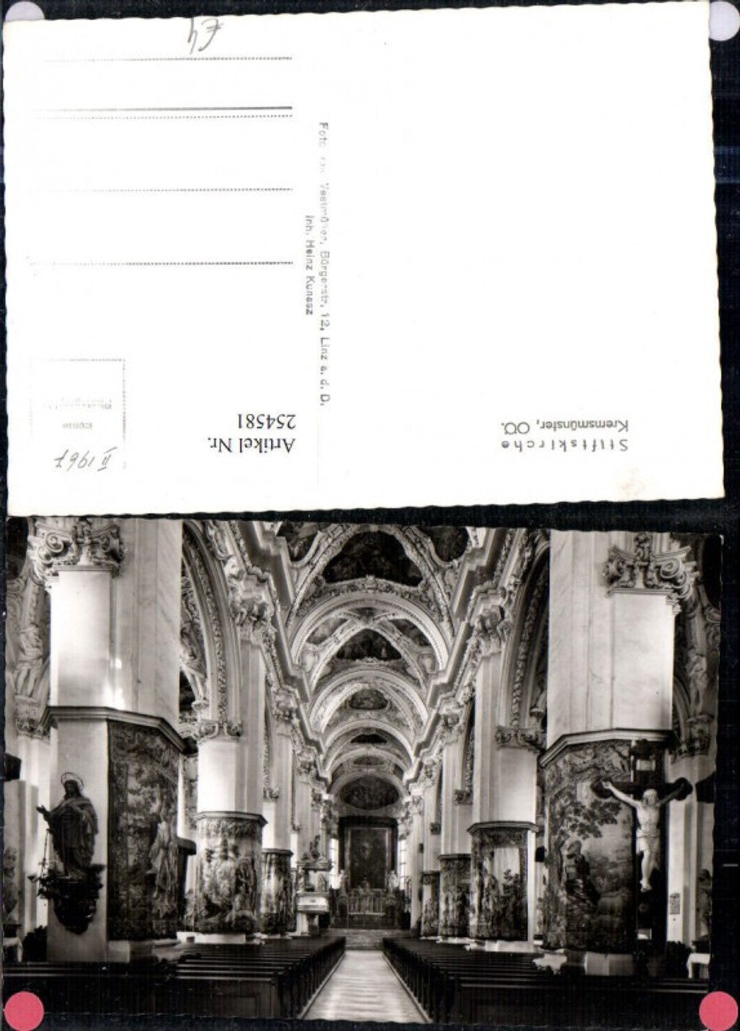 254581,Stiftskirche Kirche Kremsmünster Innenansicht
