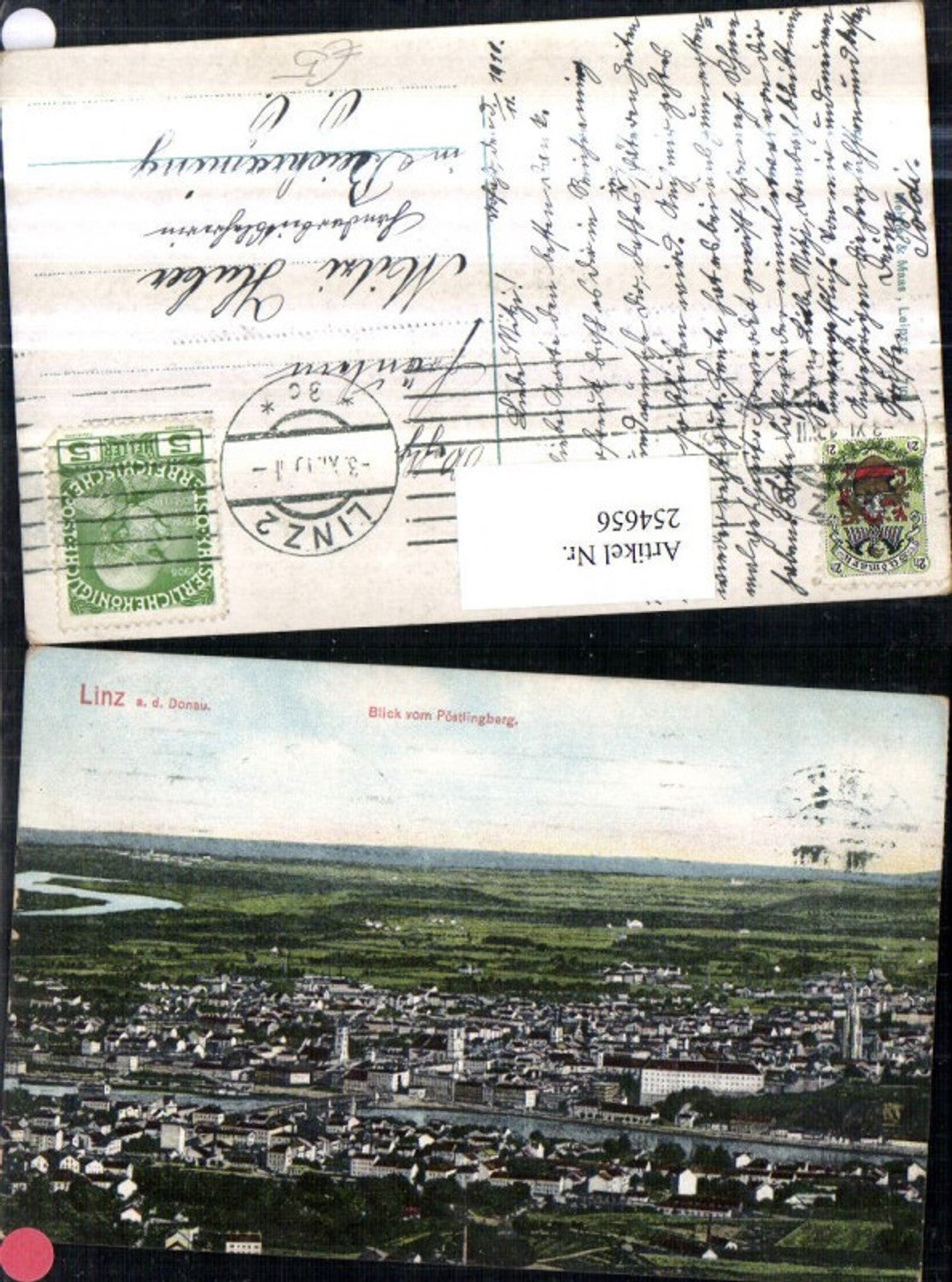 254656,Linz an d. Donau Totale Blick v. Pöstlingberg