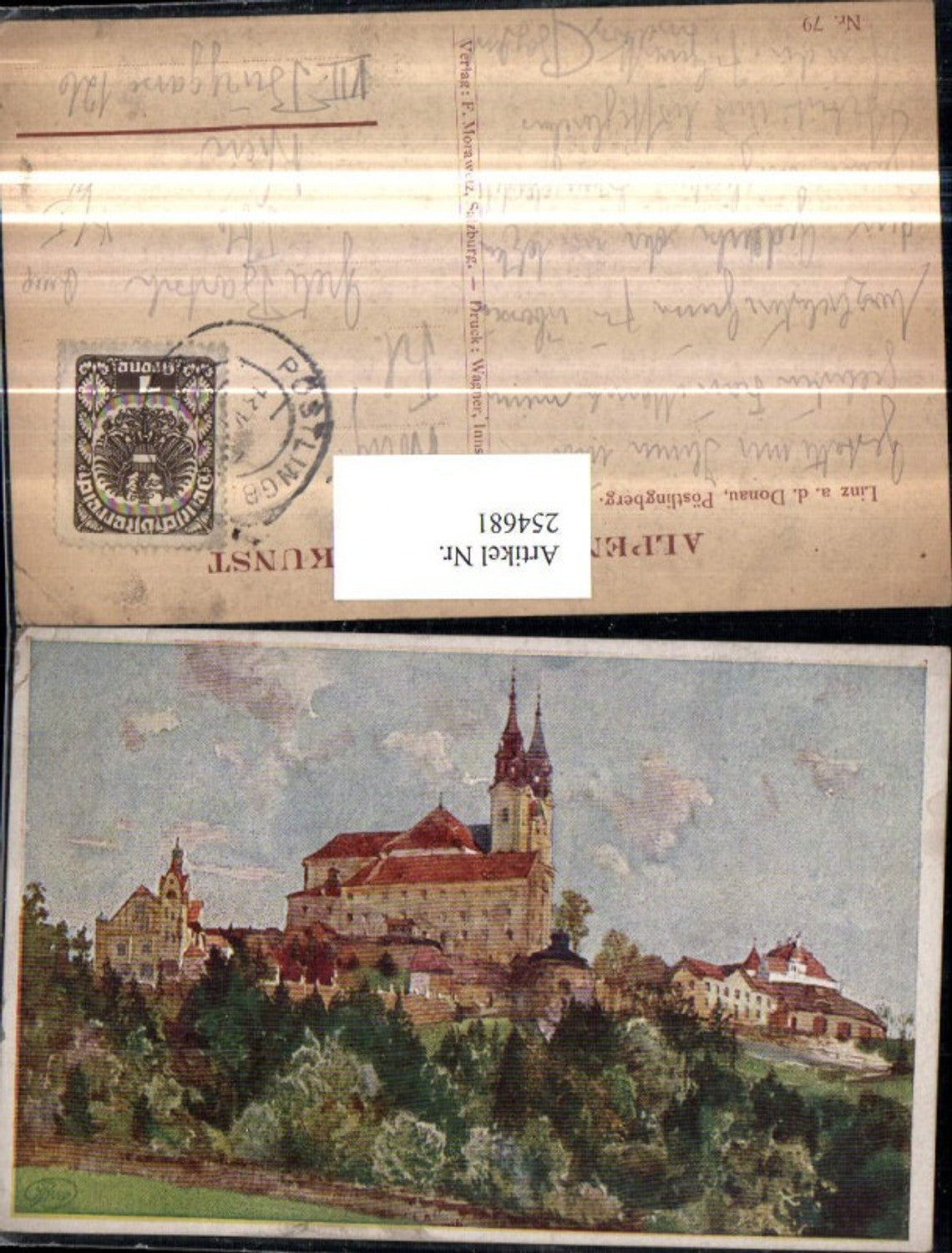 254681,Künstler AK Ruep Linz an d. Donau Pöstlingberg Kirche