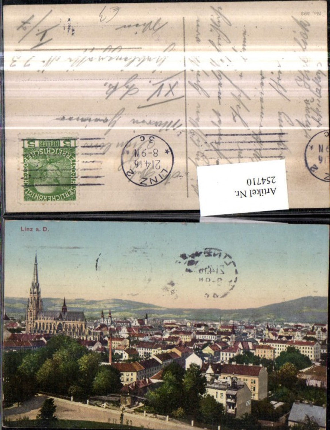 254710,Linz an d. Donau Totale m. Dom Kirche