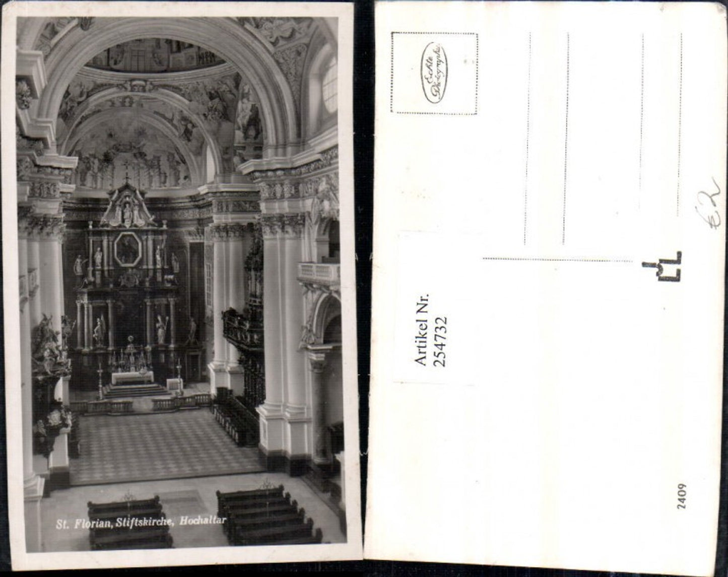 254732,St. Florian Stiftskirche Kirche Innenansicht Hochaltar