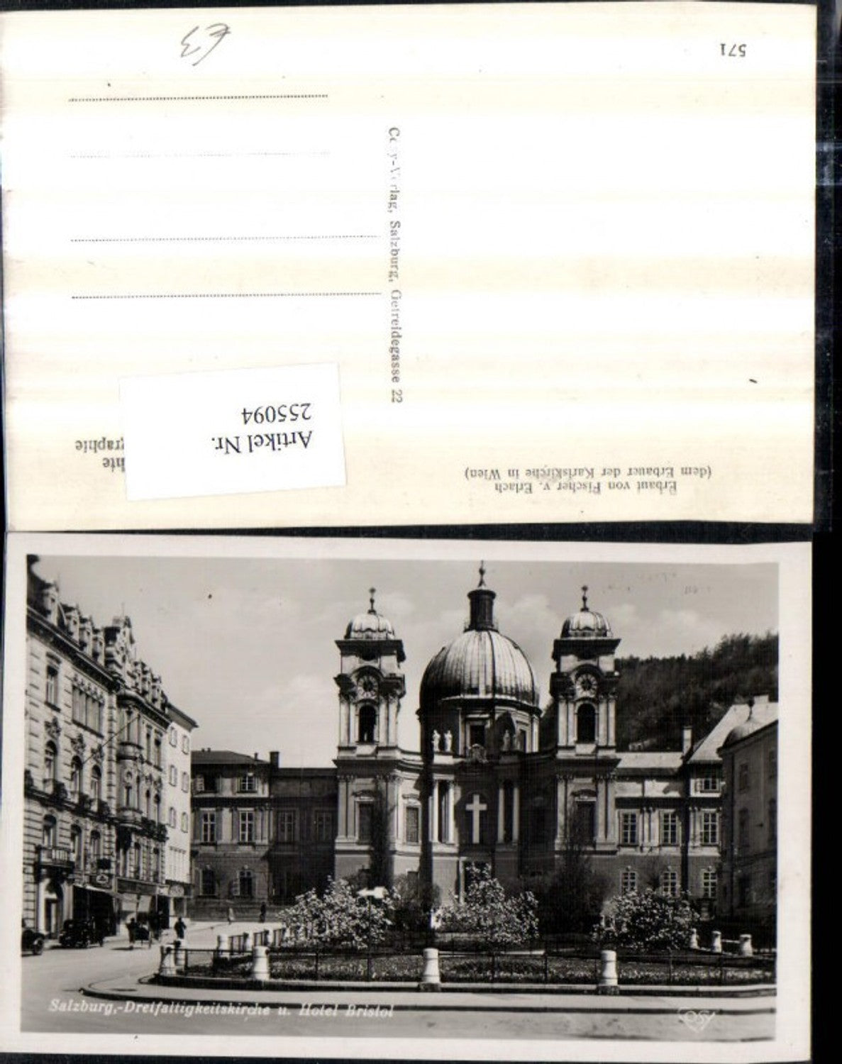 255094,Salzburg Dreifaltigkeitskirche Kirche u. Hotel Bristol pub Cosy 571