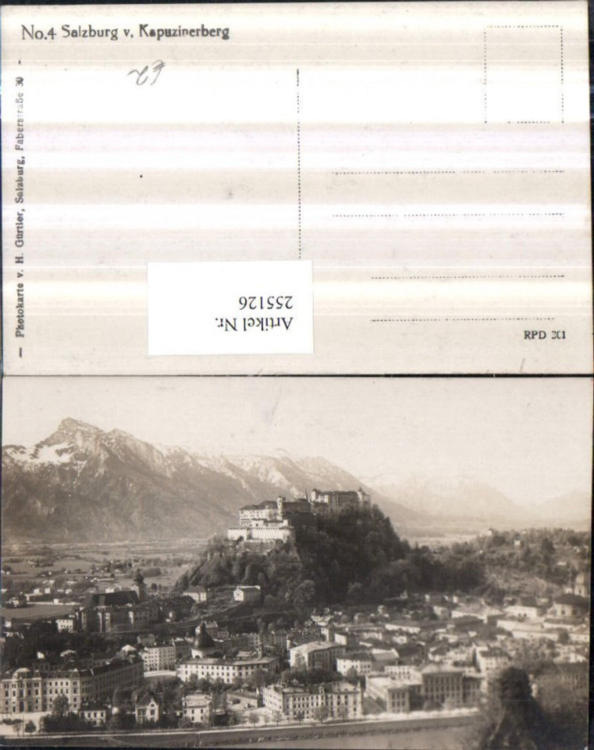 255126,Salzbug Totale m. Festung vom Kapuzinerberg
