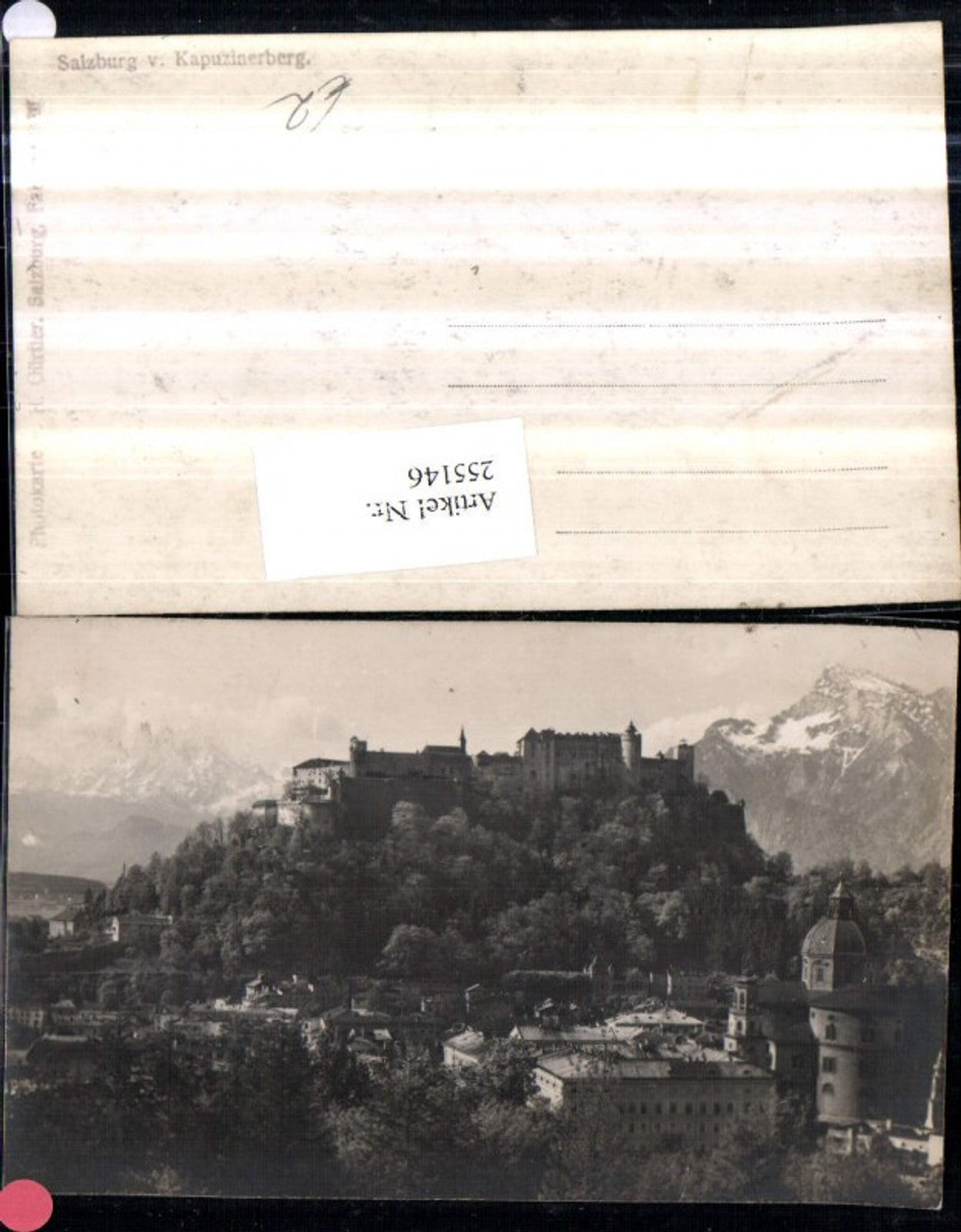 255146,Salzbug Teilansicht u. Festung Hohensalzburg v. Kapuzinerberg