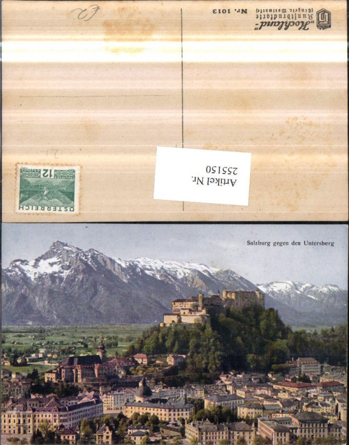 255150,Salzbug Totale m. Festung Hohensalzburg geg. d. Untersberg