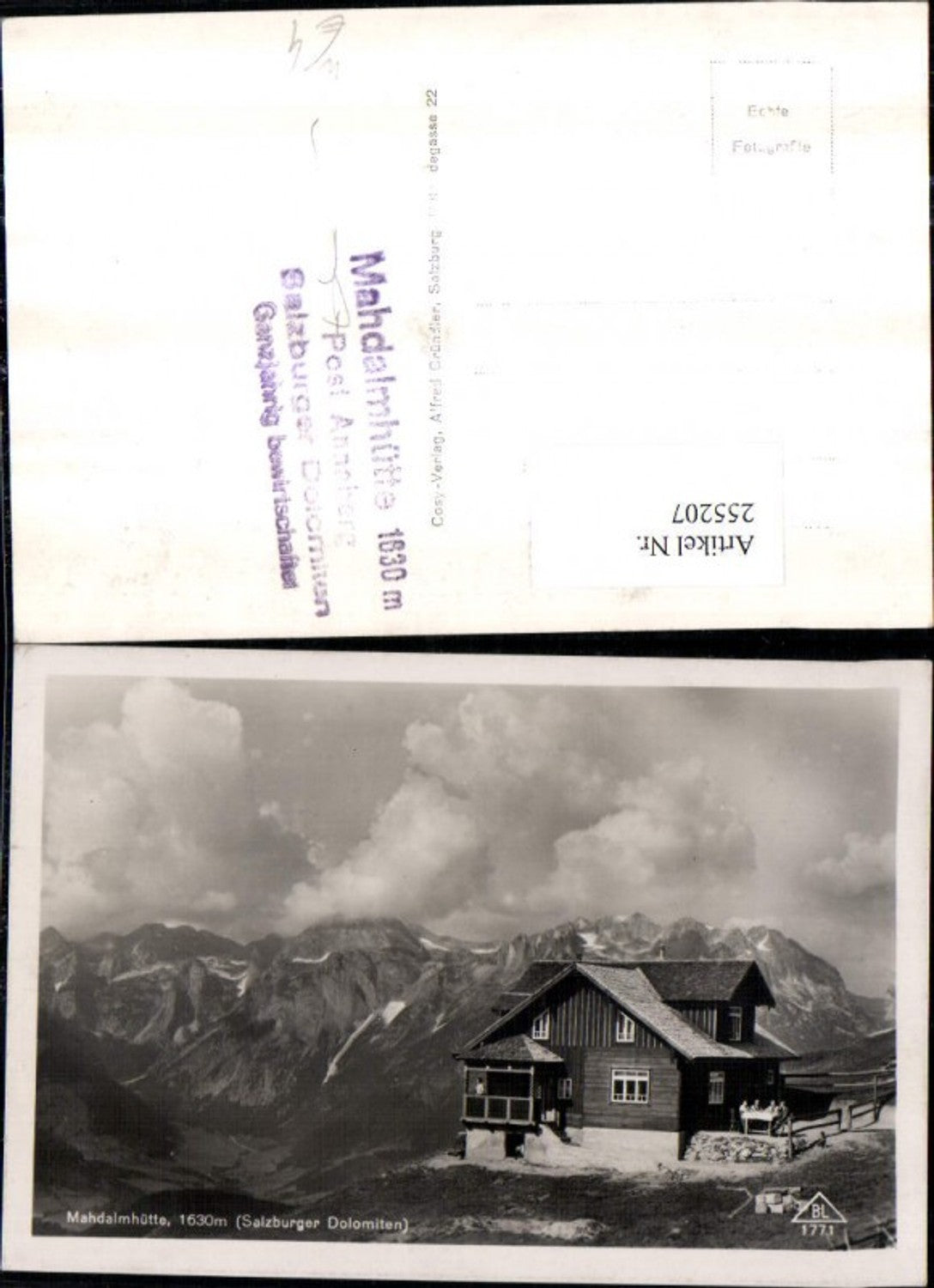 255207,Mahdalmhütte Berghütte Bergkulisse b. Annaberg-Lungötz