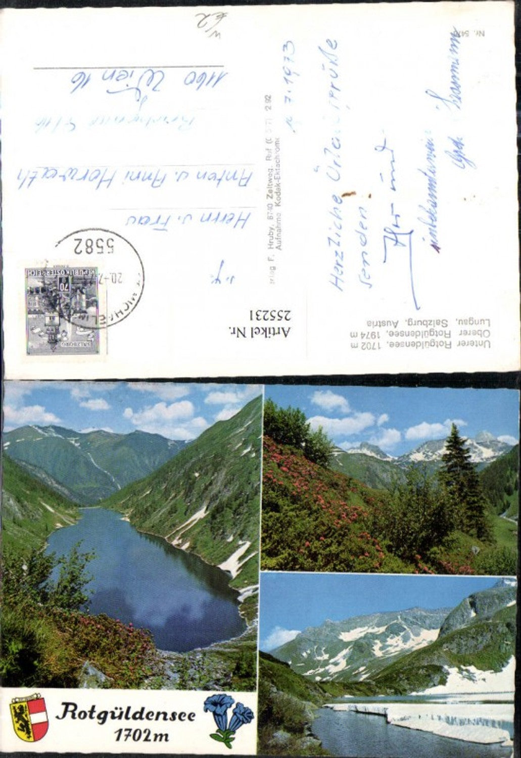 255231,Unterer u. Oberer Rotgüldensee im Lungau Bergkulisse Mehrbildkarte b. Zederhaus