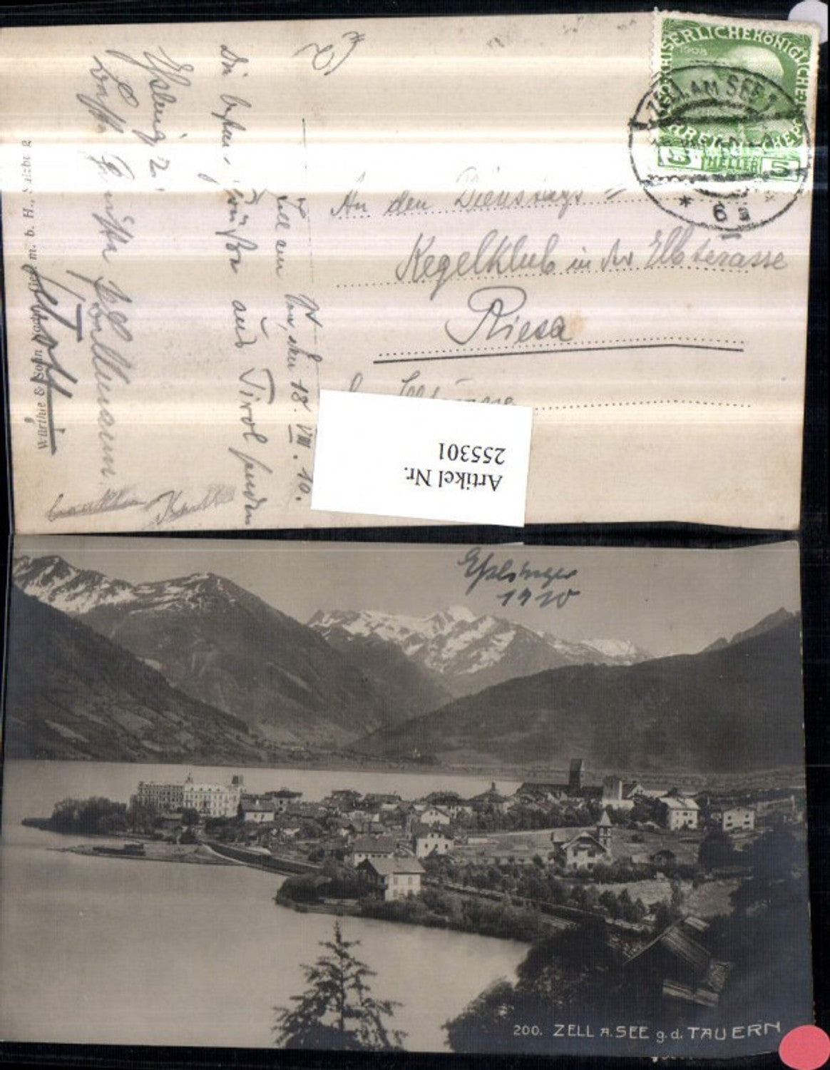 255301,Zell am See Totale geg. d. Tauern Bergkulisse