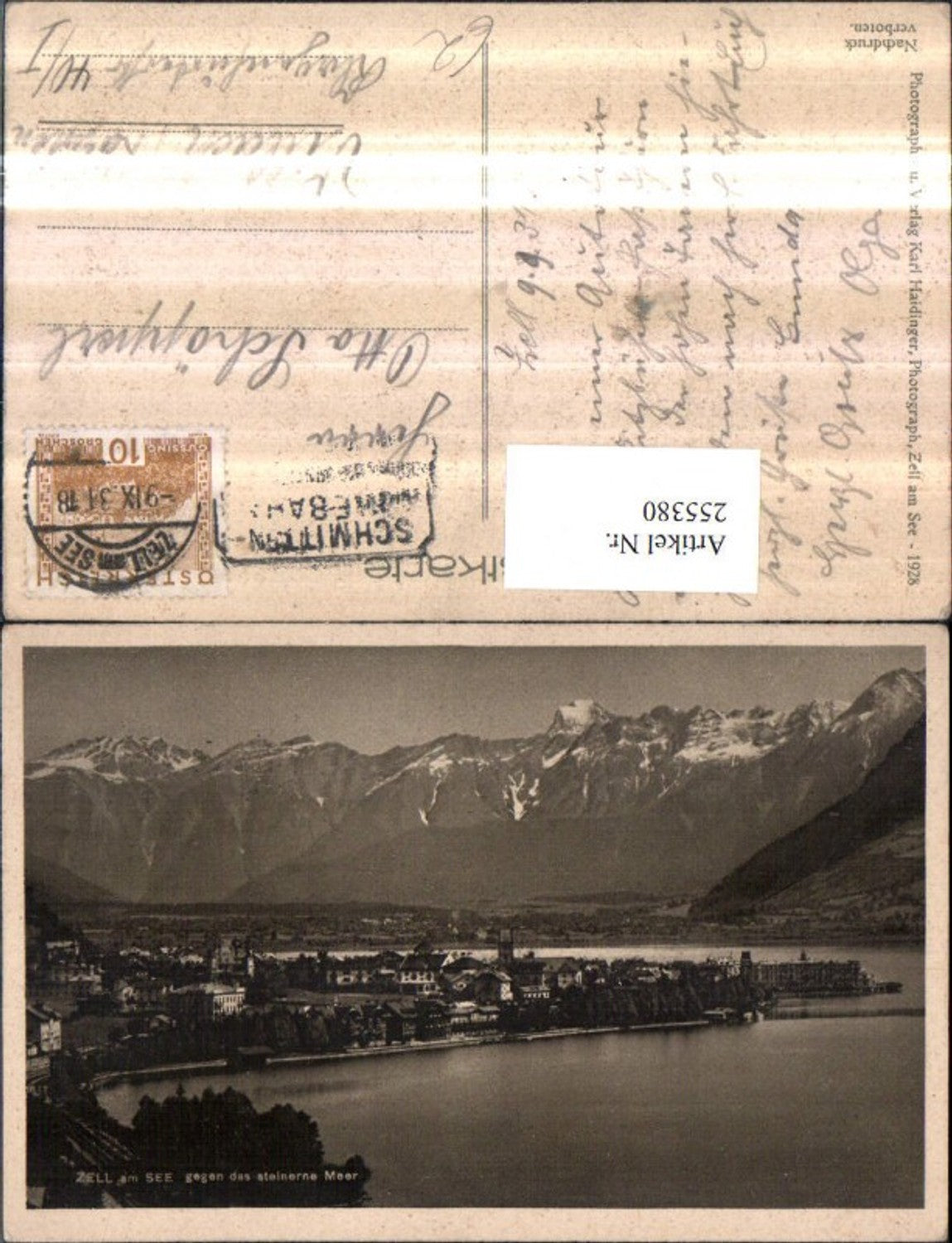 255380,Zell am See Totale geg. d. Steinerne Meer