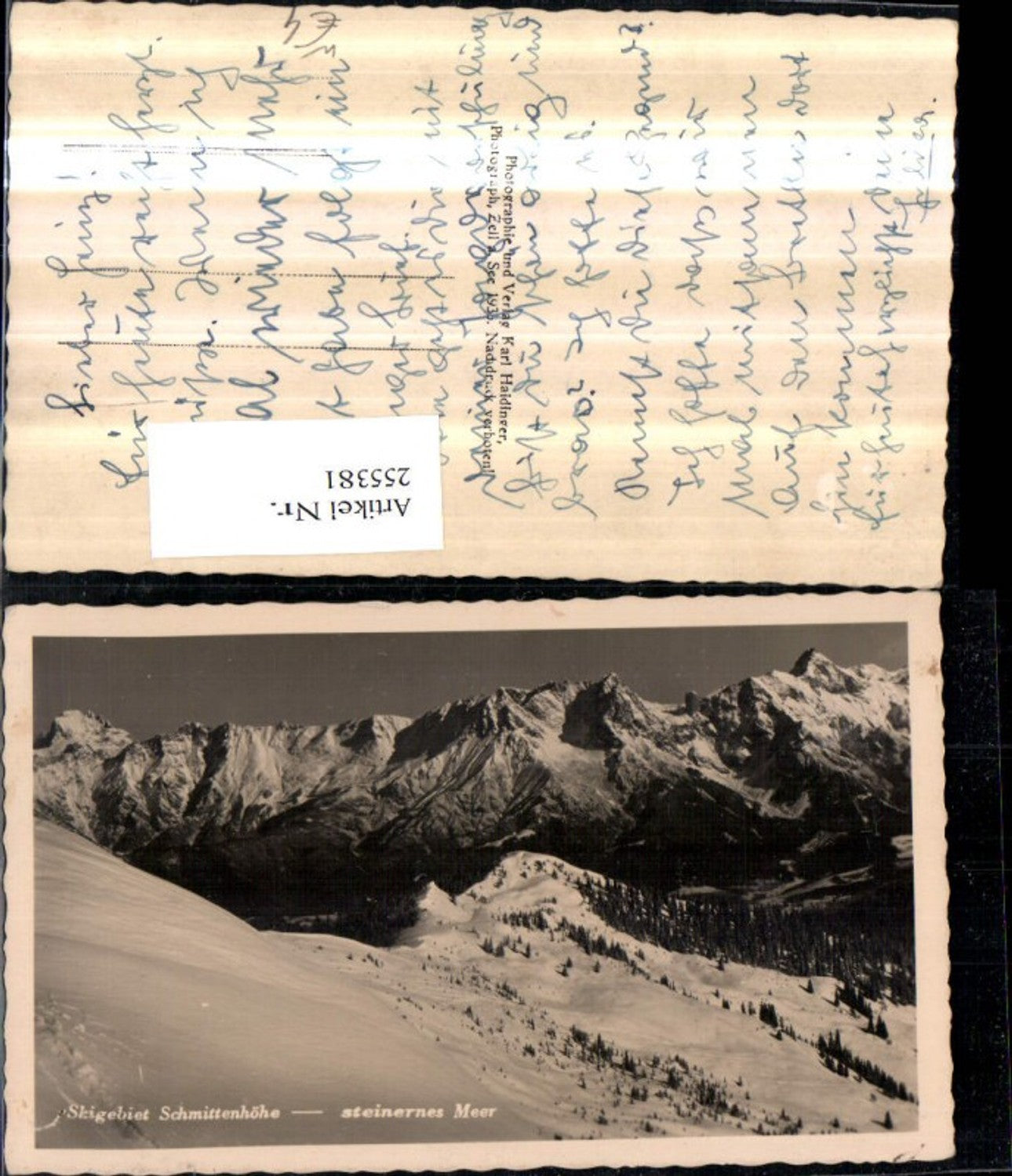 255381,Schmittenhöhe b. Zell am See geg. Steinernes Meer Bergkulisse Winterbild