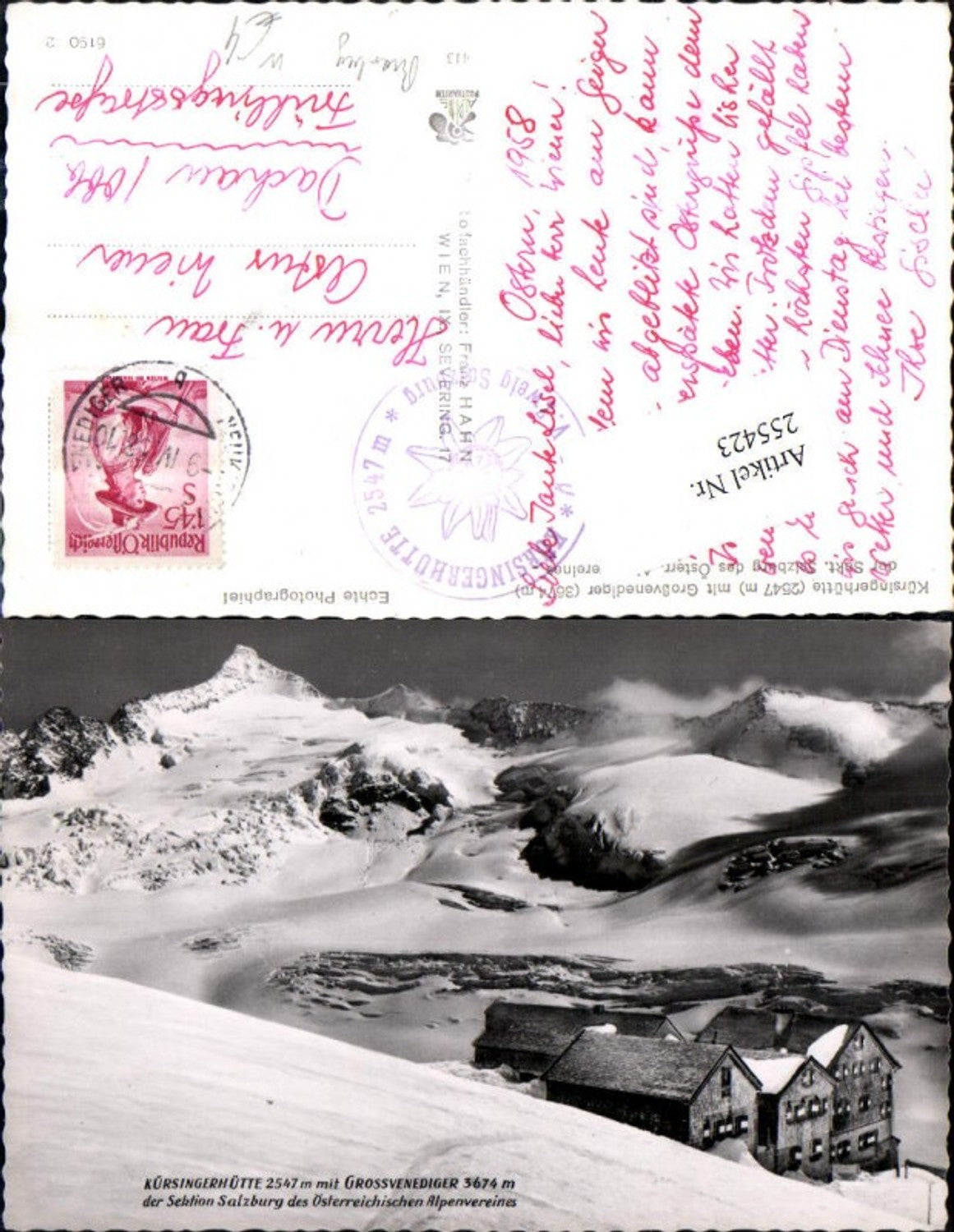 255423,Kürsingerhütte Berghütte m. Großvenediger Bergkulisse b. Bramberg