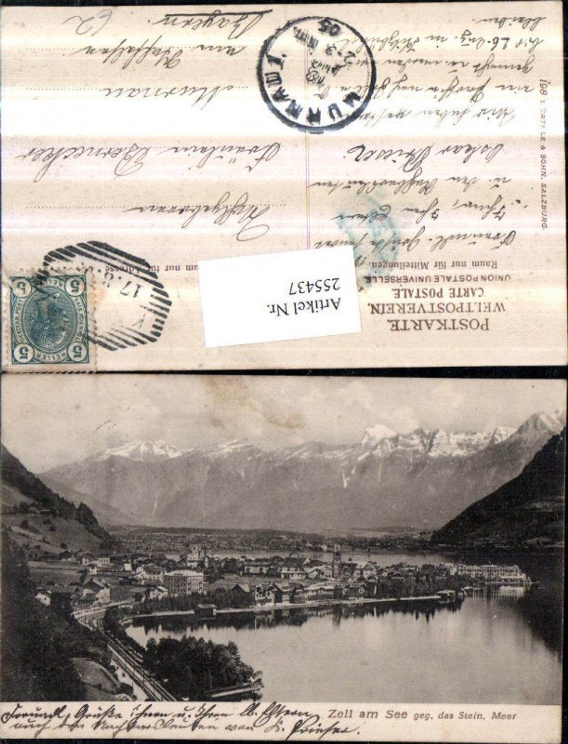 255437,Zell am See Totale geg. d. Steinerne Meer