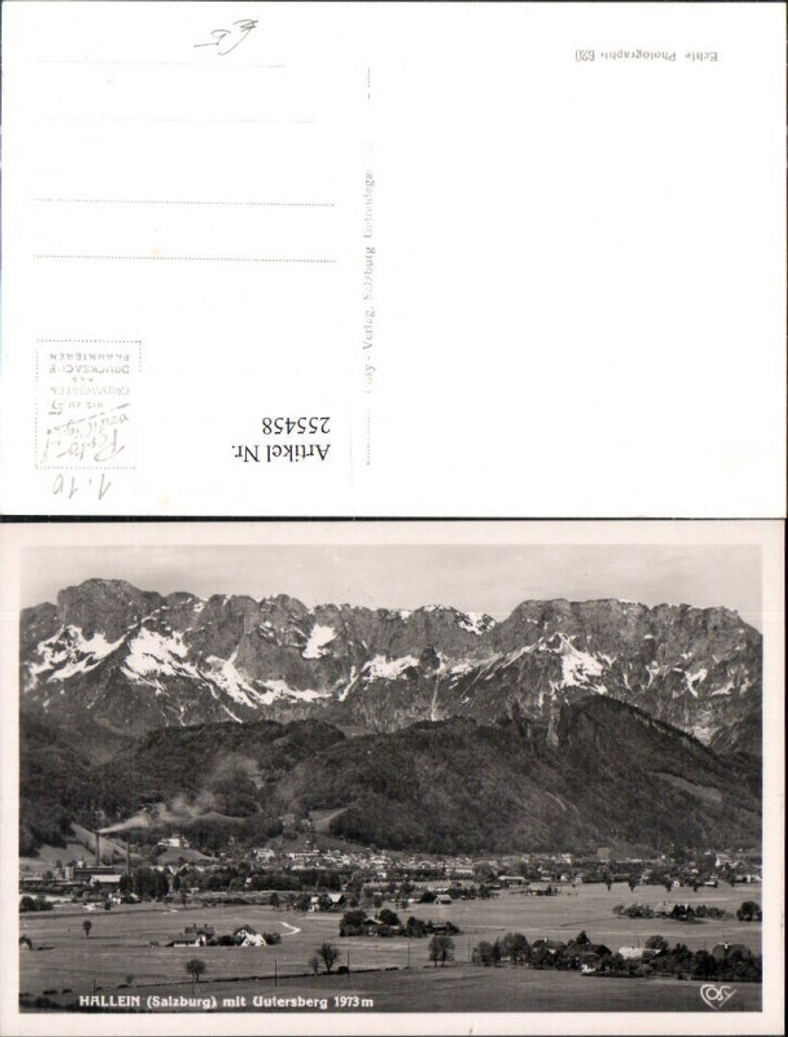 255458,Hallein Totale m. Untersberg Bergkulisse pub Cosy