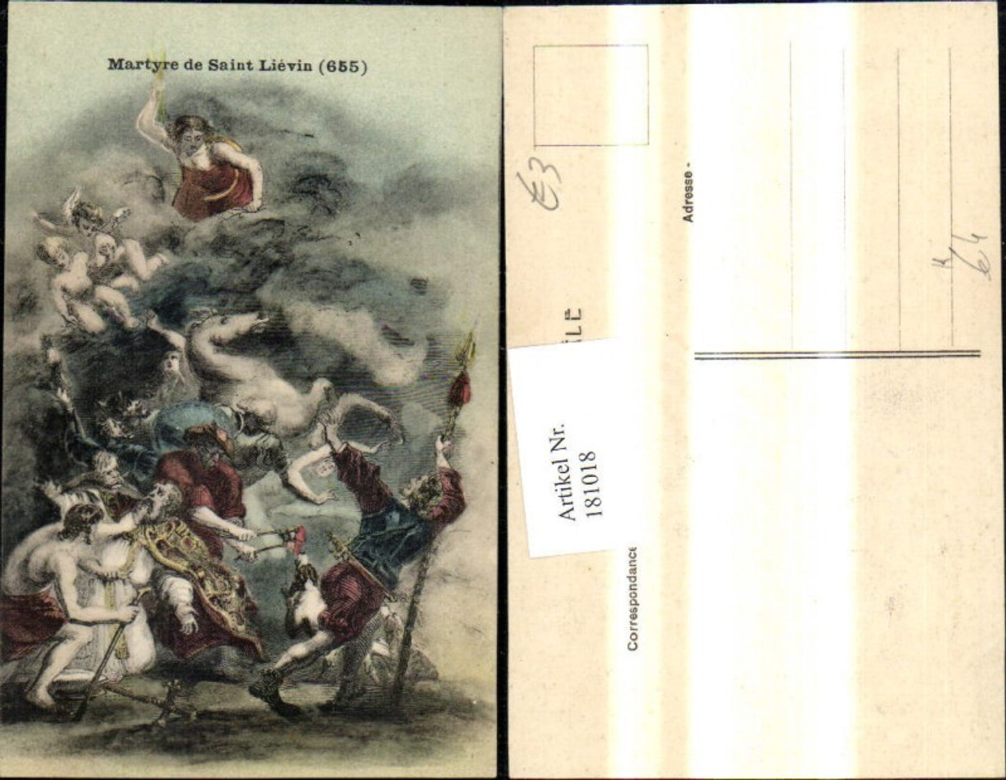 181018,Künstler Ak Martyre de Saint Lievin 655