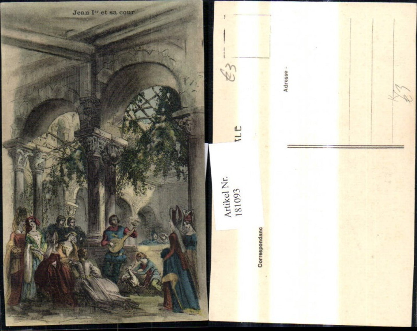 181093,Künstler Ak Jean Ier et sa cour Minnesänger