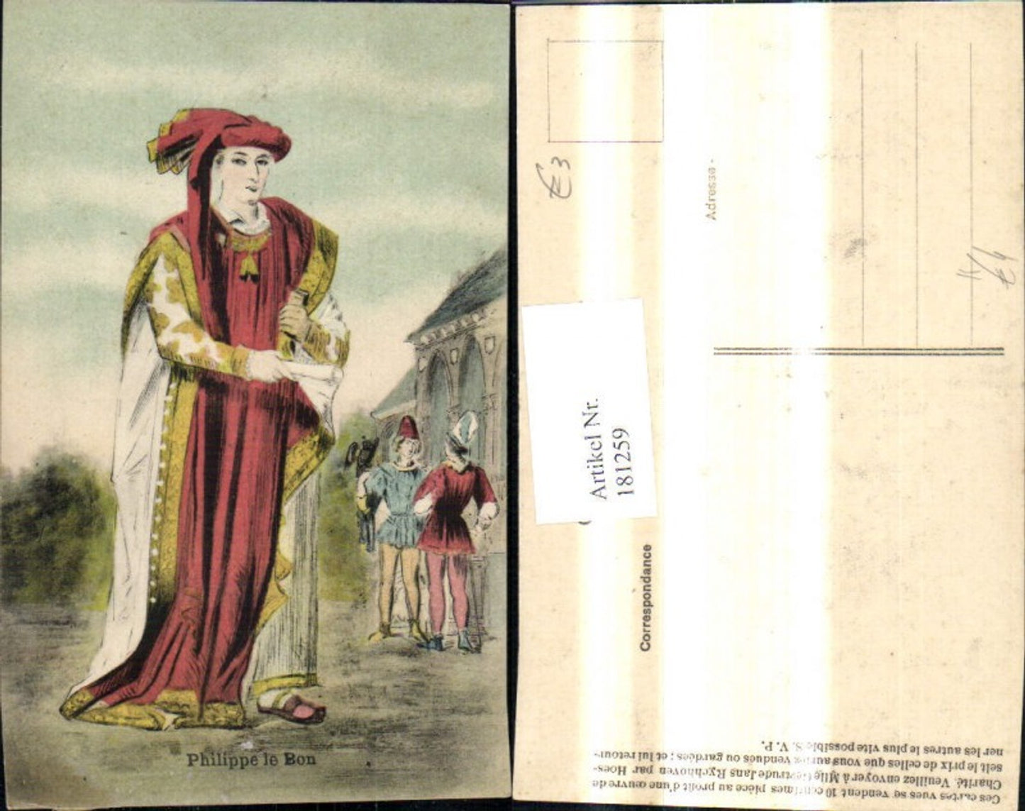 181259,Künstler Ak Philippe le Bon Mann