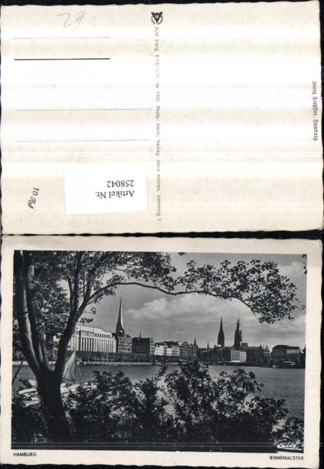 258042,Hamburg Binnenalster Teilansicht