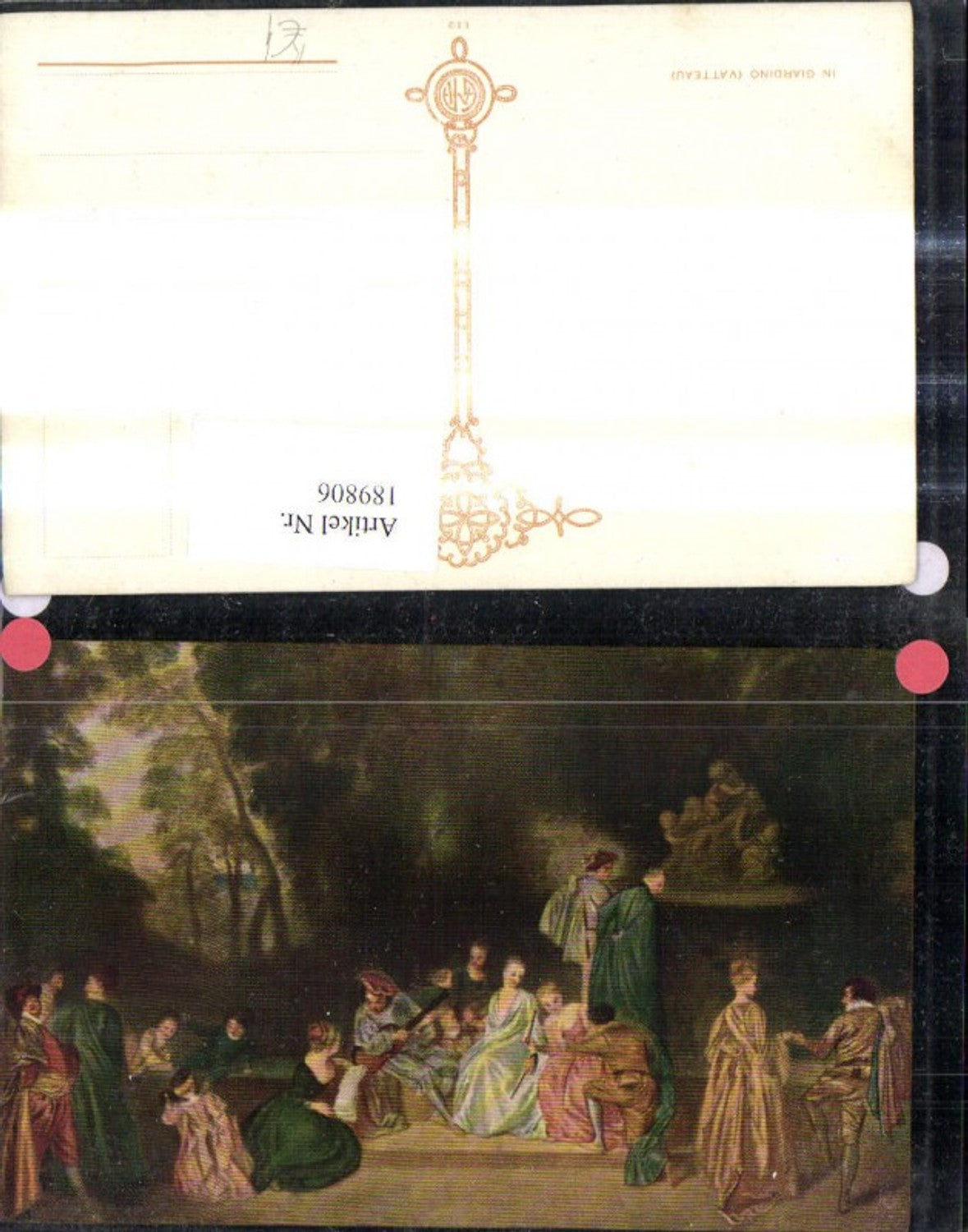 189806,Künstler Ak In Giardino Vatteau Frauen Männer Minesänger i. Garten Park