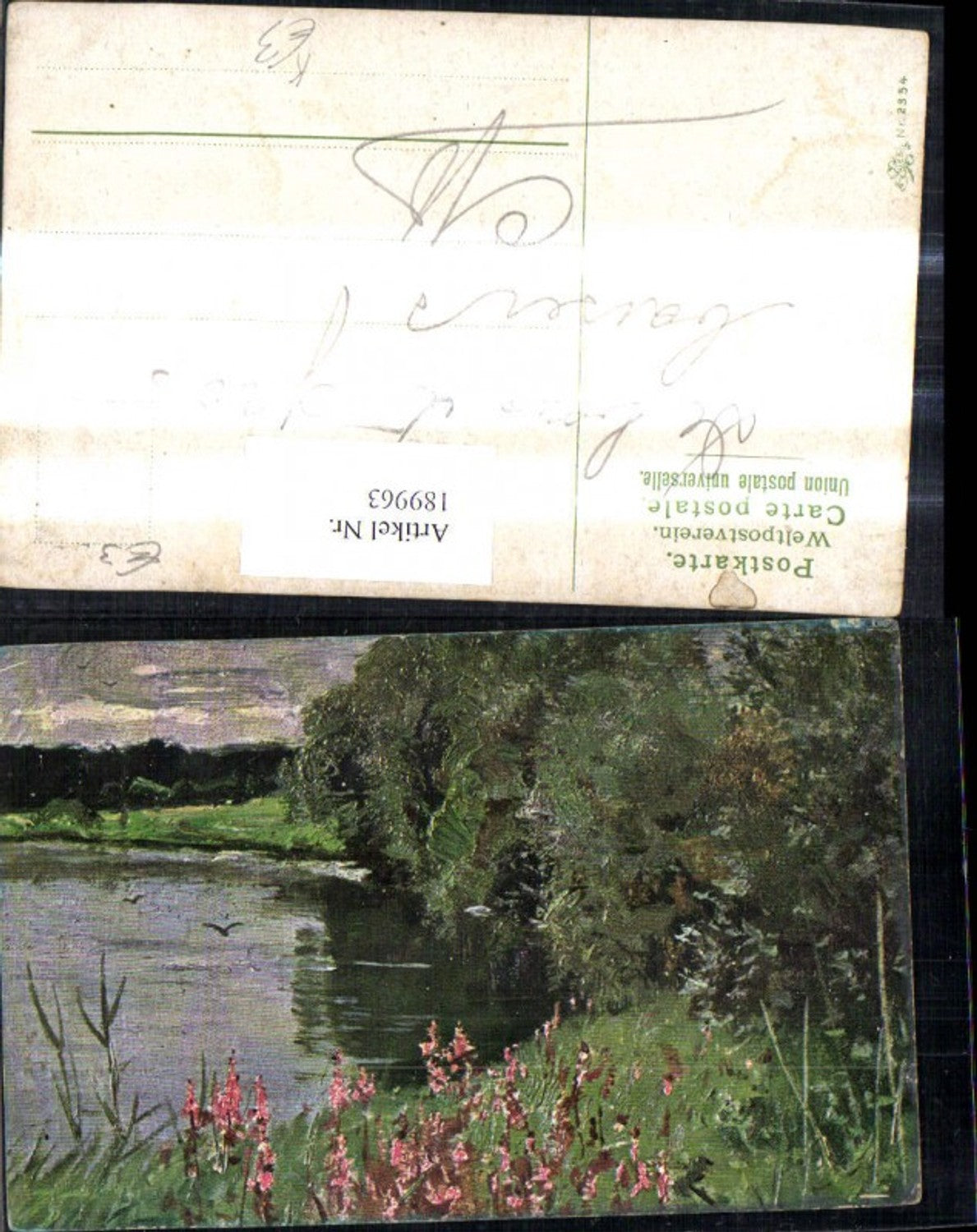 189963, Artist Ak Lake Pond Landscape Reeds Shore