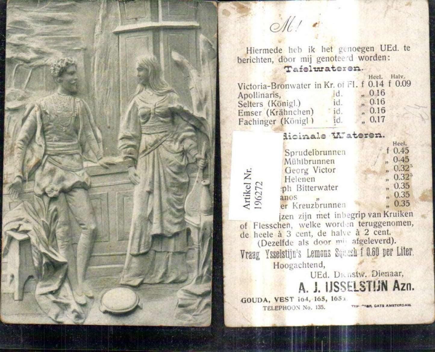 196272,Künstler Ak Relief Paar Mandoline Frau Mann Blume