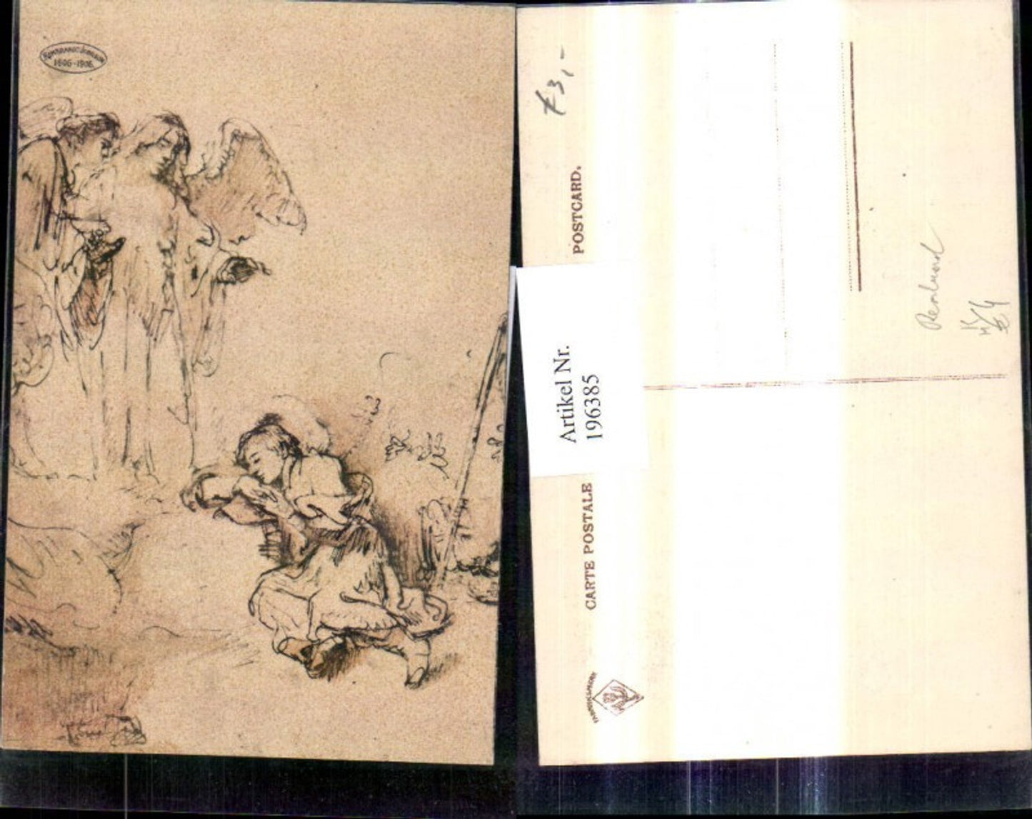 196385,Künstler Ak Rembrandt Mädchen Kind Engel